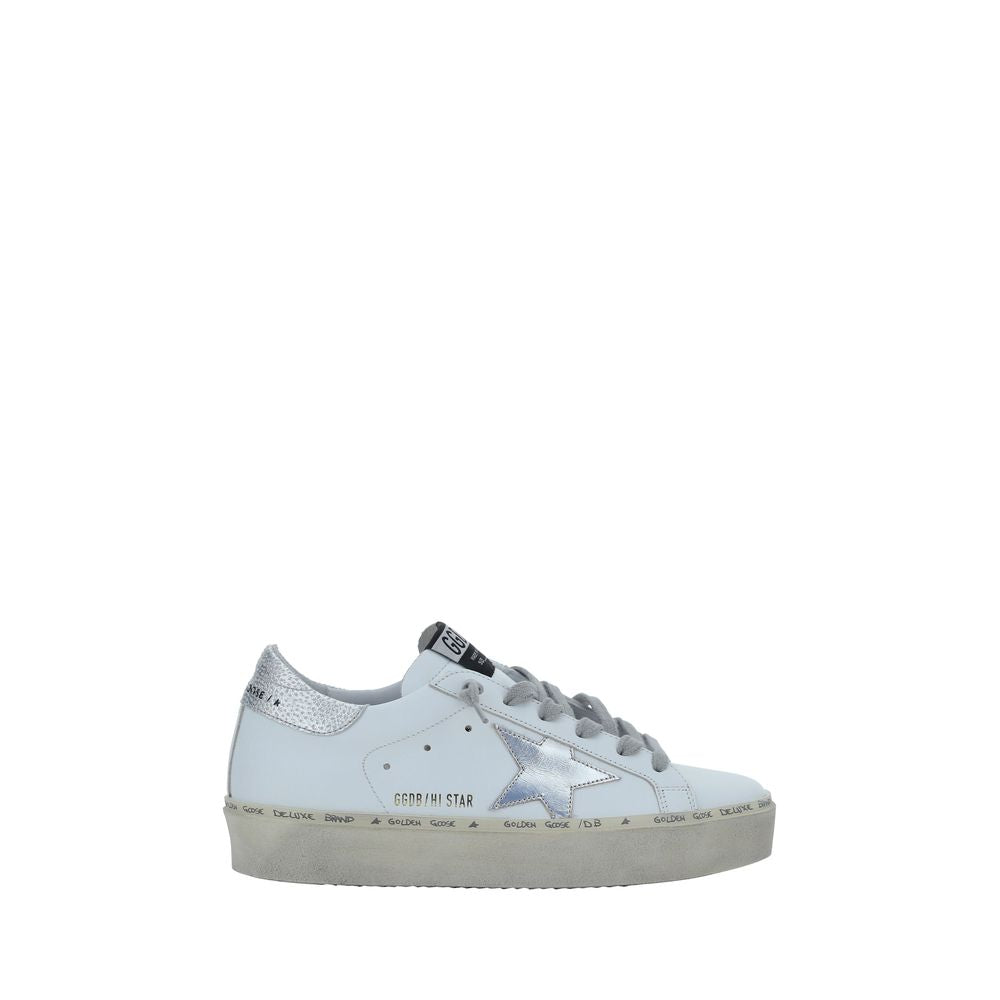 Golden Goose Low Top Sneakers in White Calf Leather Luxury