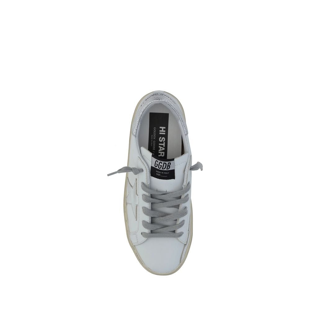 Golden Goose White Calf Leather Low Top Sneakers - Artisanal Luxury
