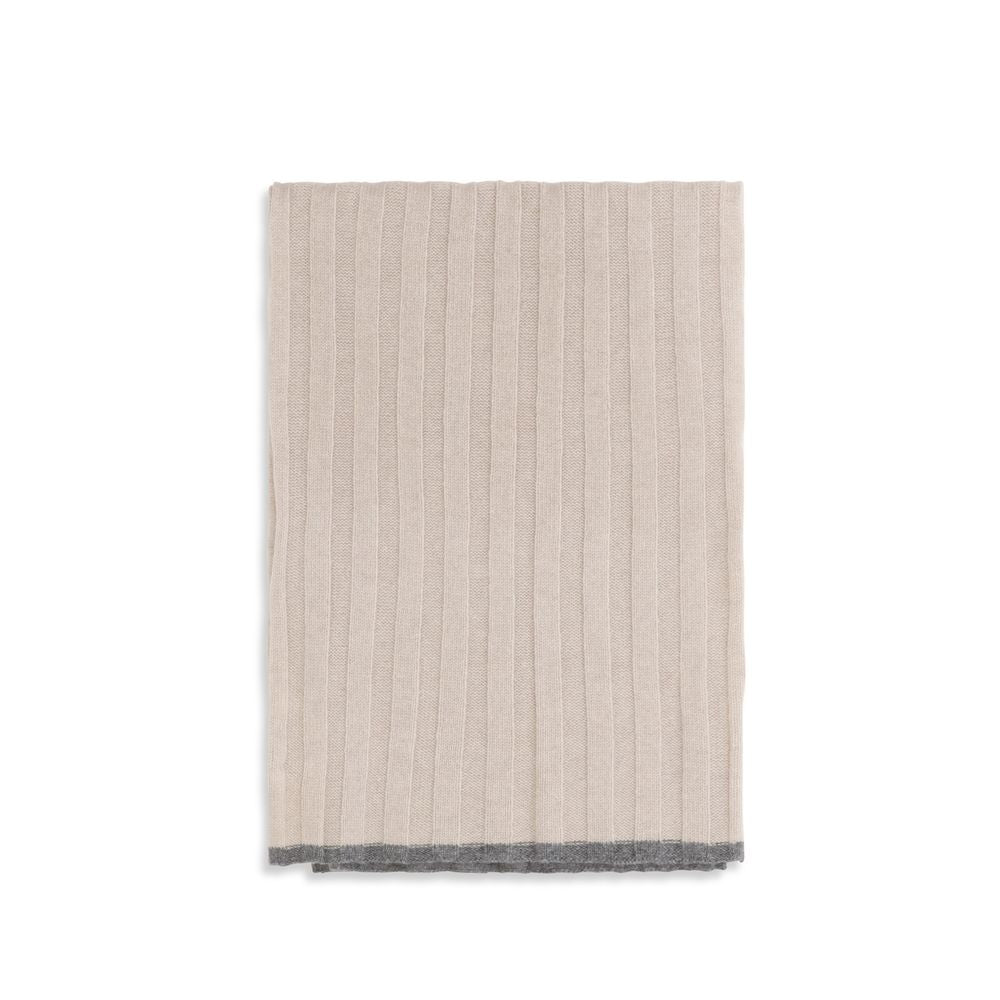 Brunello Cucinelli Beige Cashmere Scarf – Artisanal Elegance