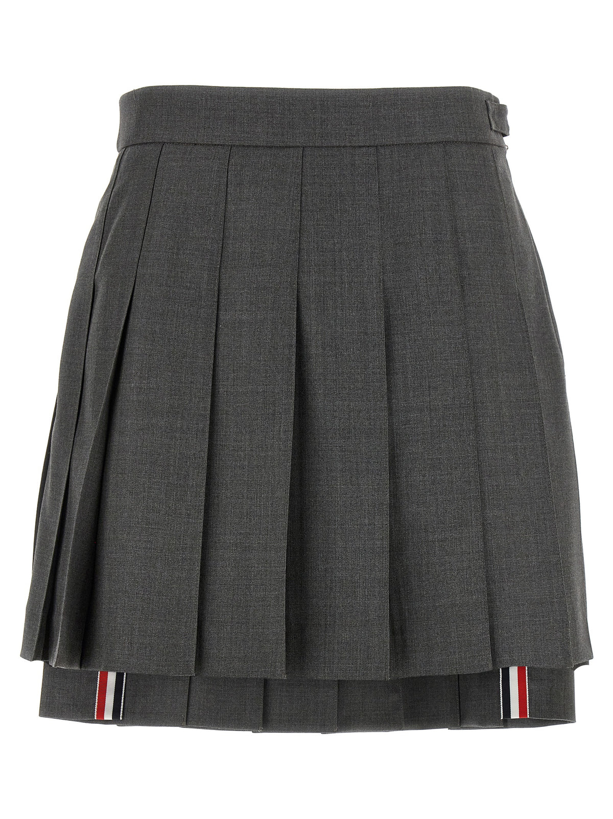 Thom Browne Gray Wool Long Skirt