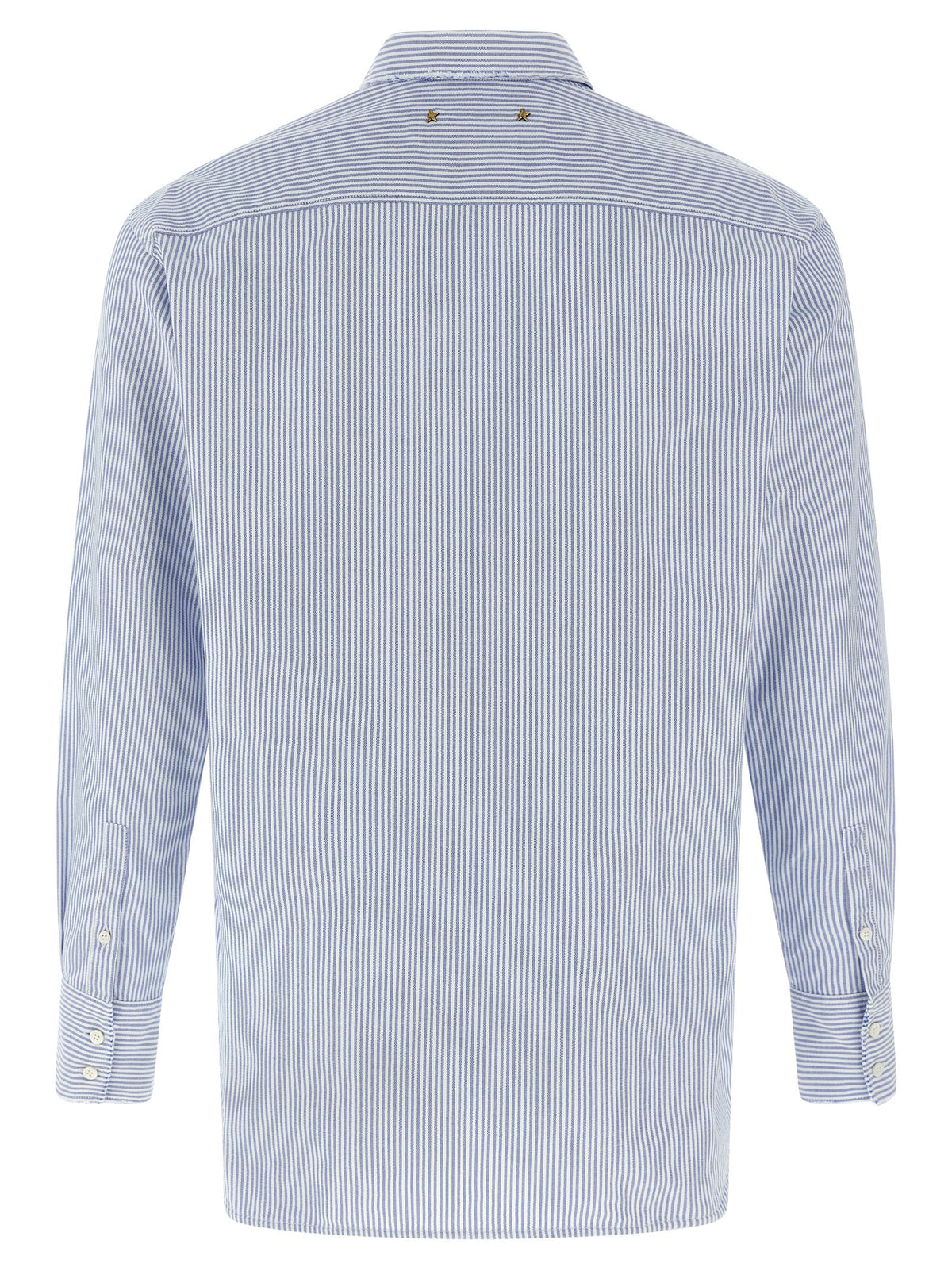 Golden Goose Blue Cotton Blouse - Artisanal Chic Elegance