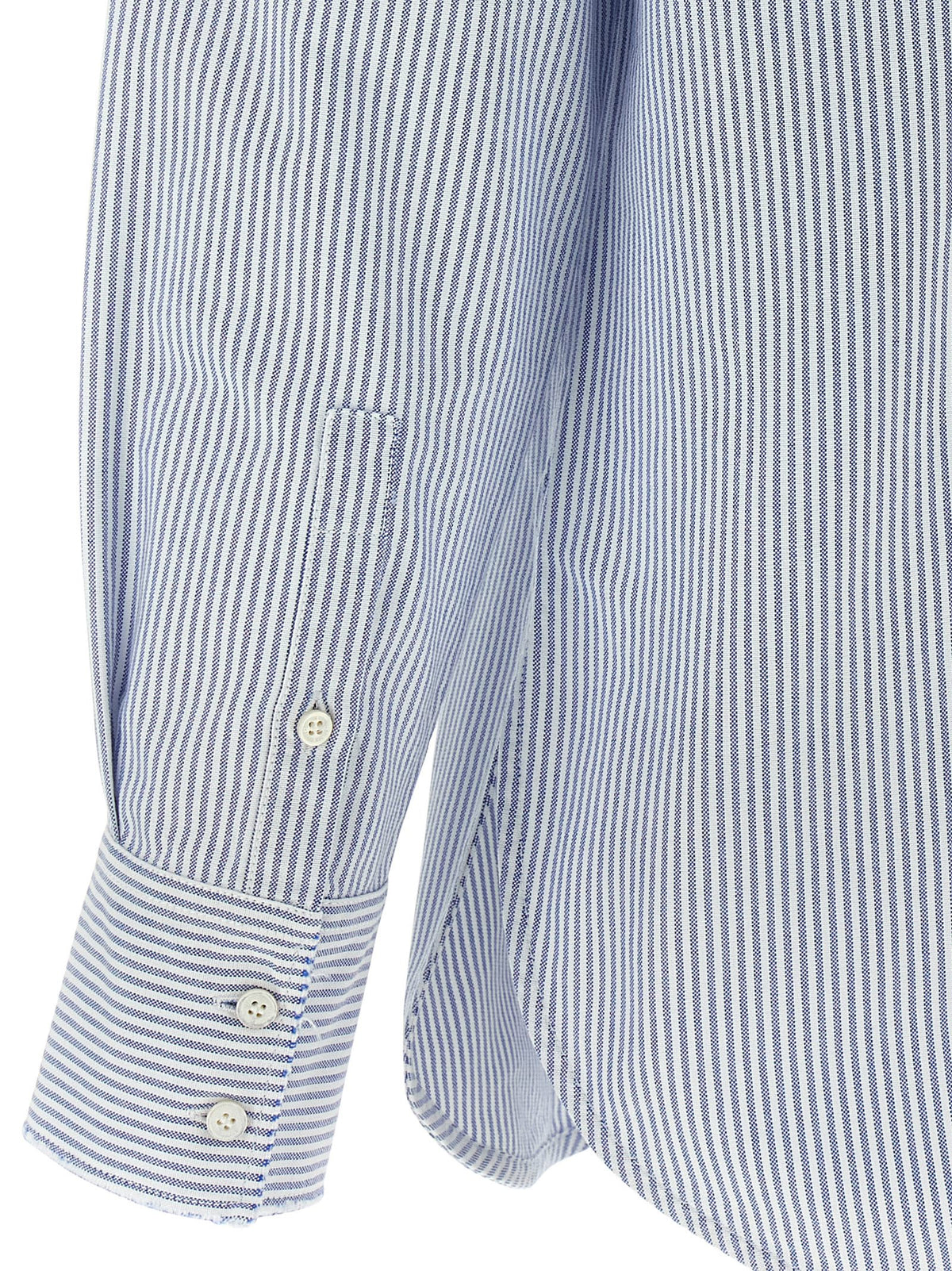 Golden Goose Blue Cotton Blouse - Artisanal Chic Elegance