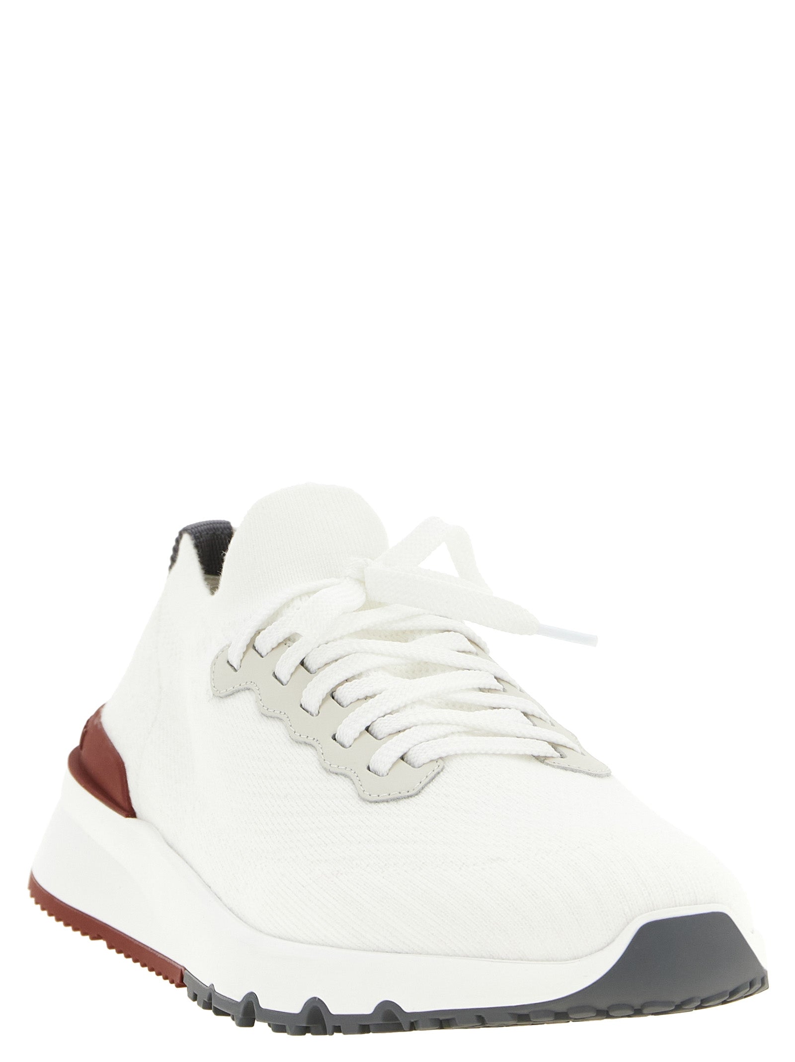 Experience the exquisite Brunello Cucinelli White Polyethylene Athletic Sneakers, where artisanal craftsmanship meets modern elegance, perfect for those who embody luxury and style.
