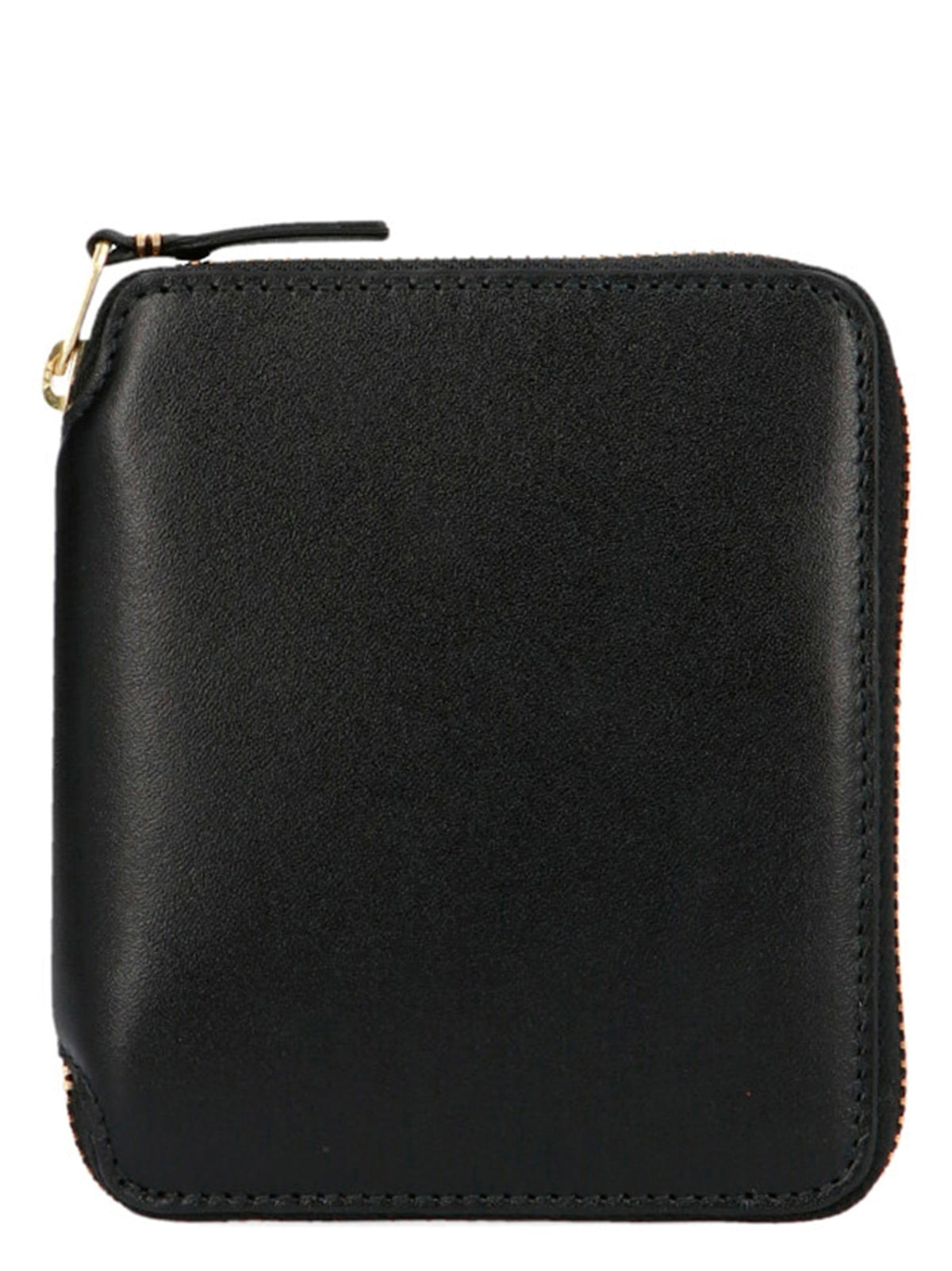Indulge in the artisanal luxury of the Comme Des Garçons Black Calfskin Wallet, crafted from premium calfskin leather for timeless elegance and sophisticated style.