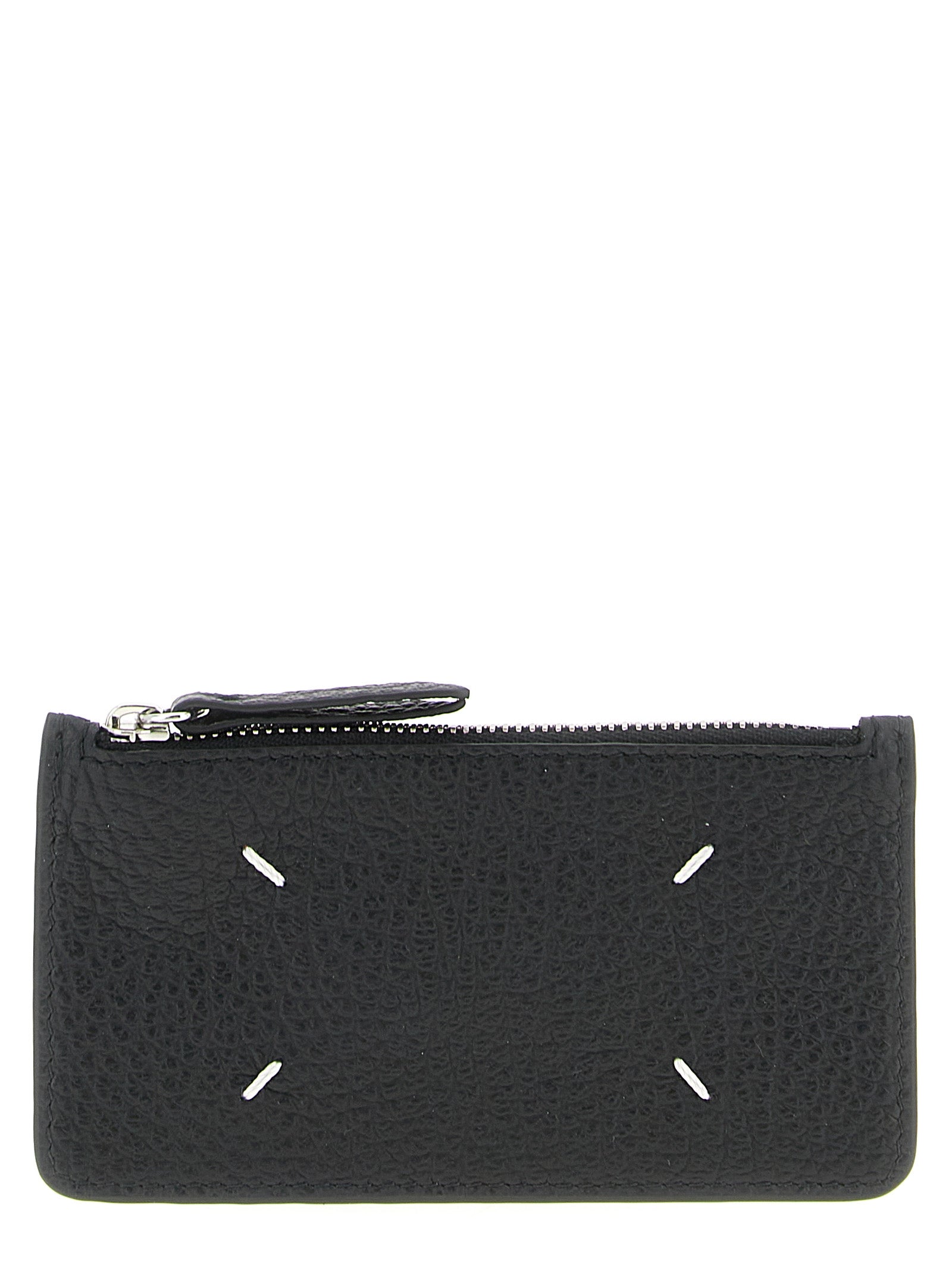 Maison Margiela Black Calfskin Cardholder - Artisanal Luxury Accessory