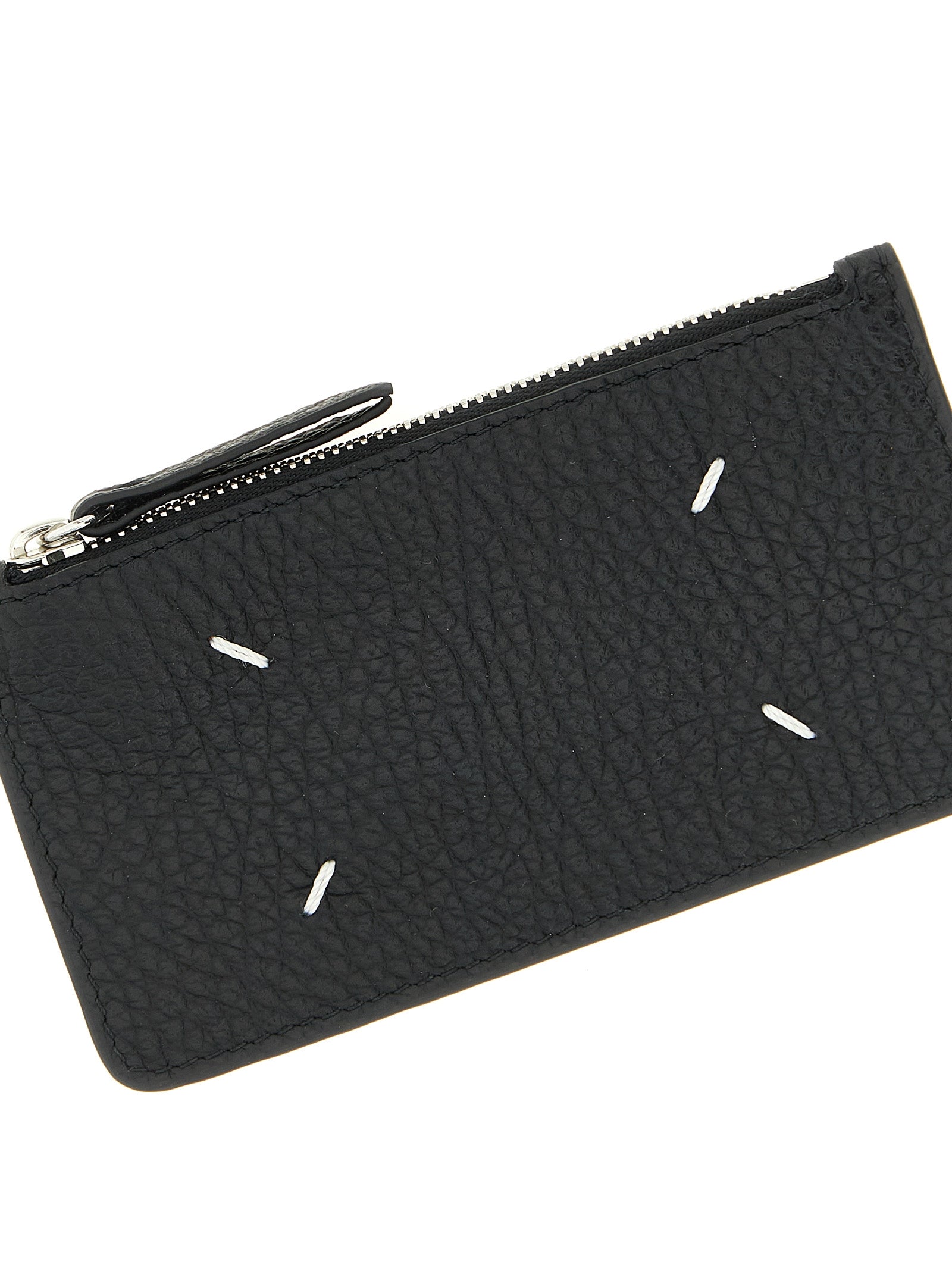 Maison Margiela Black Calfskin Cardholder - Artisanal Luxury Accessory