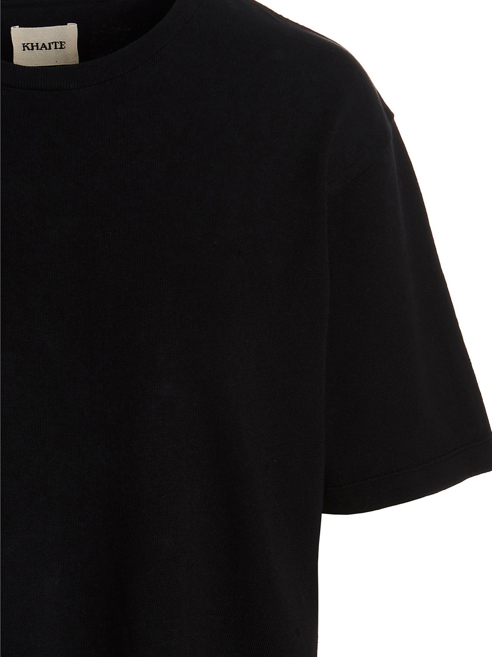 Khaite Black Cotton T-Shirt - Artisanal Luxury Essential