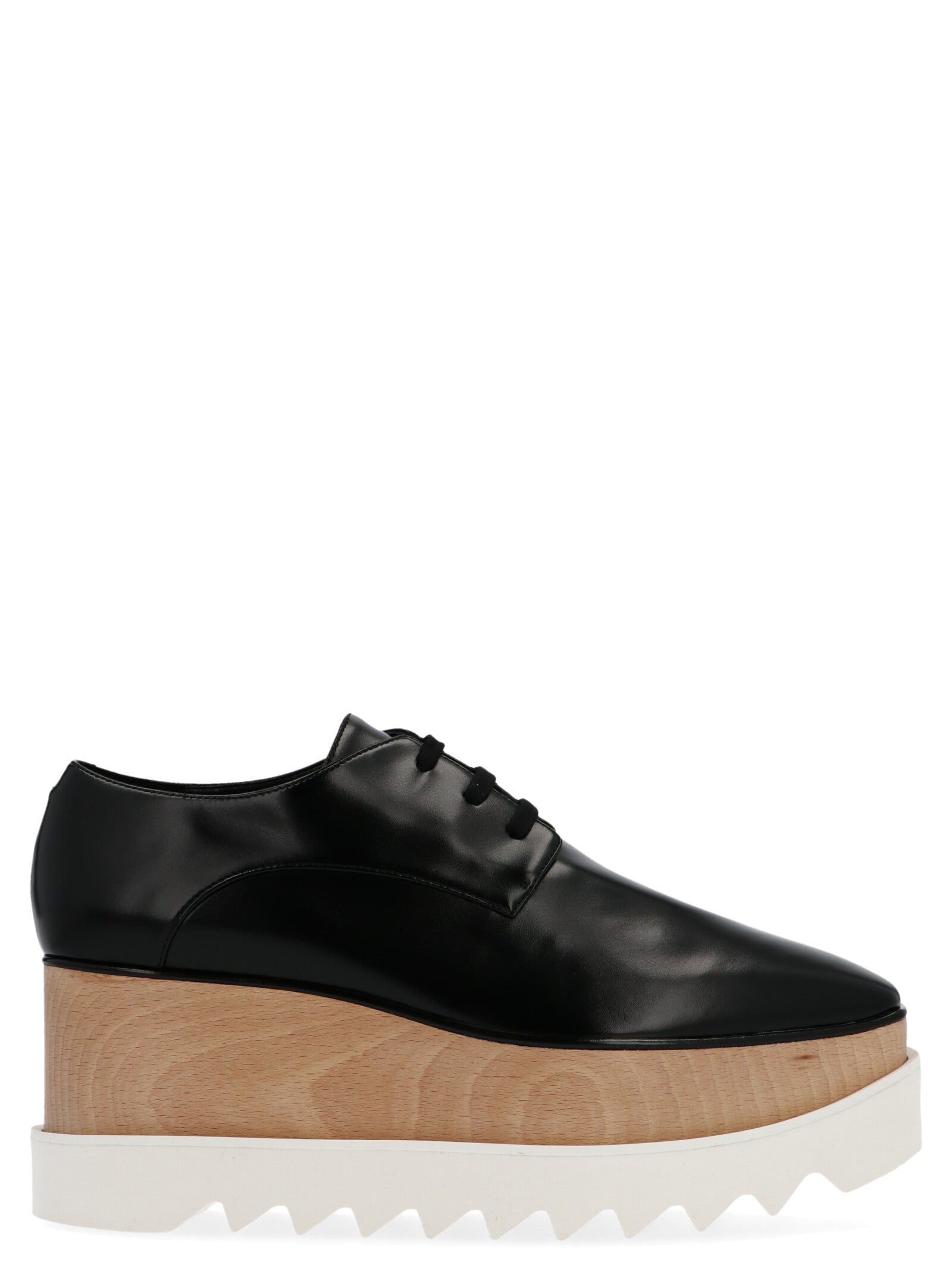 Stella McCartney Black Wedge Sandals - Artisanal Luxury Footwear