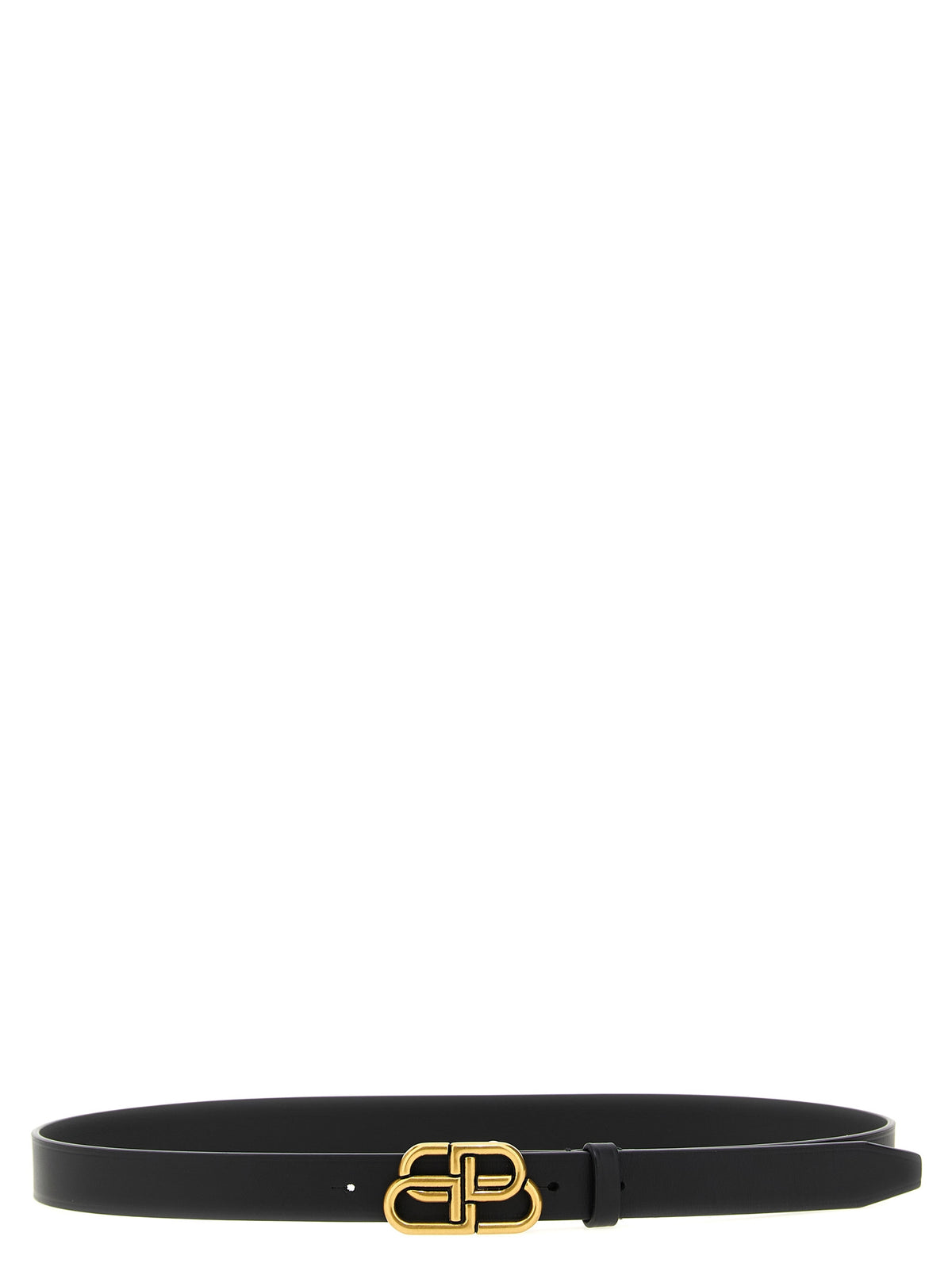 Balenciaga Black Calfskin Thin Belt - Artisanal Luxury Accessory