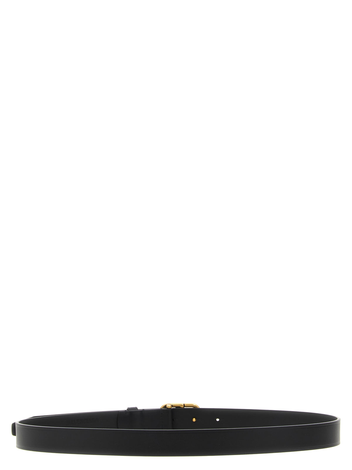 Balenciaga Black Calfskin Thin Belt - Artisanal Luxury Accessory