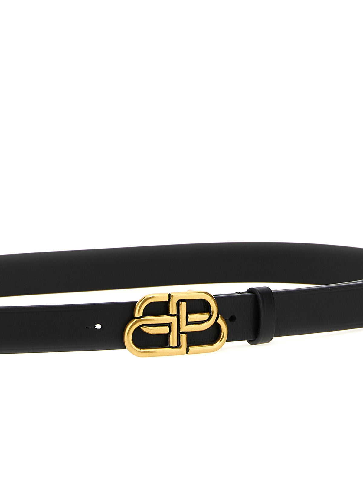 Balenciaga Black Calfskin Thin Belt - Artisanal Luxury Accessory