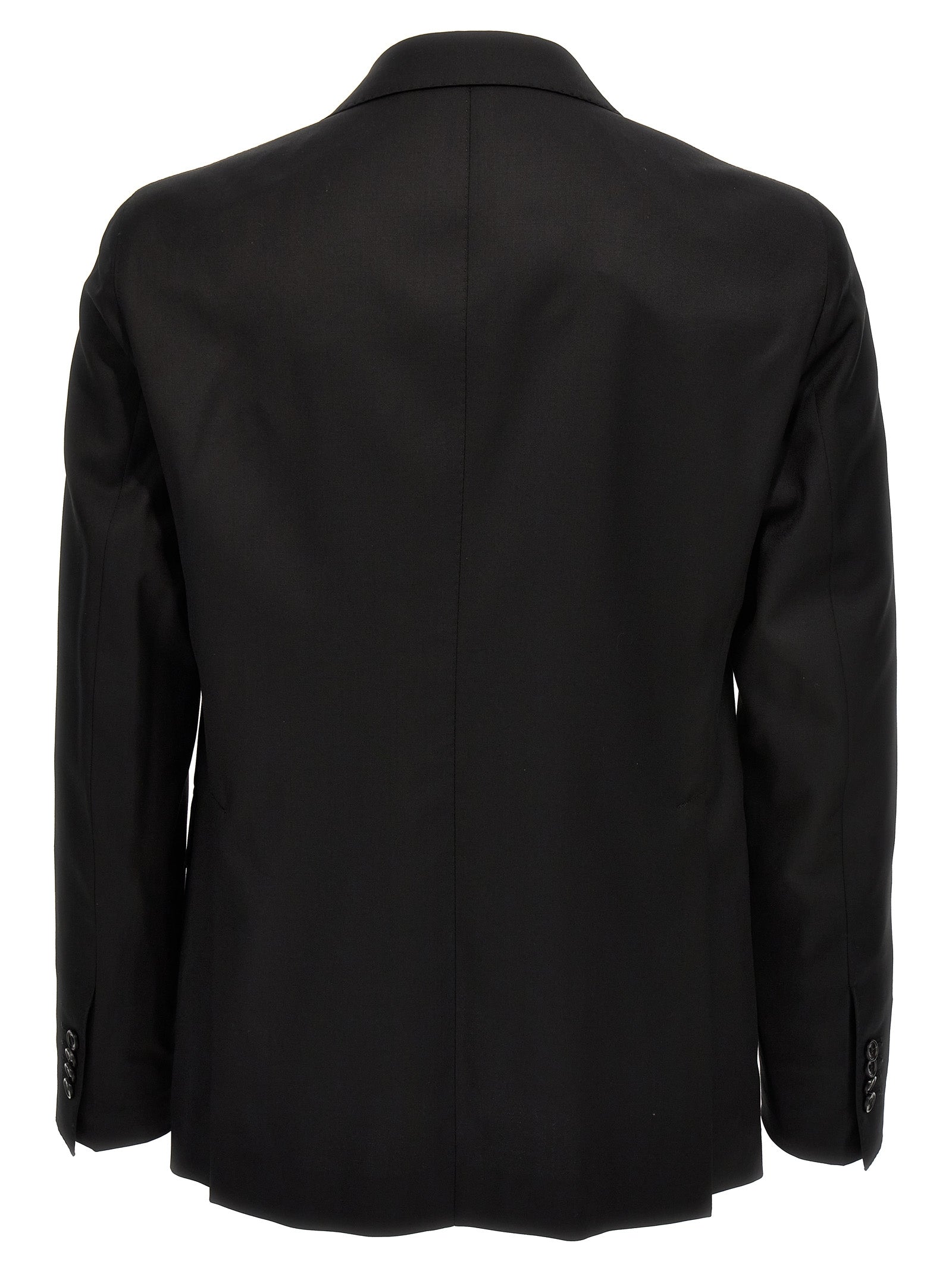 Elevate your elegance with the Tagliatore Black Virgin Wool Two-Piece Suit, a masterpiece of artisanal luxury, perfect for the discerning individual who commands sophistication.