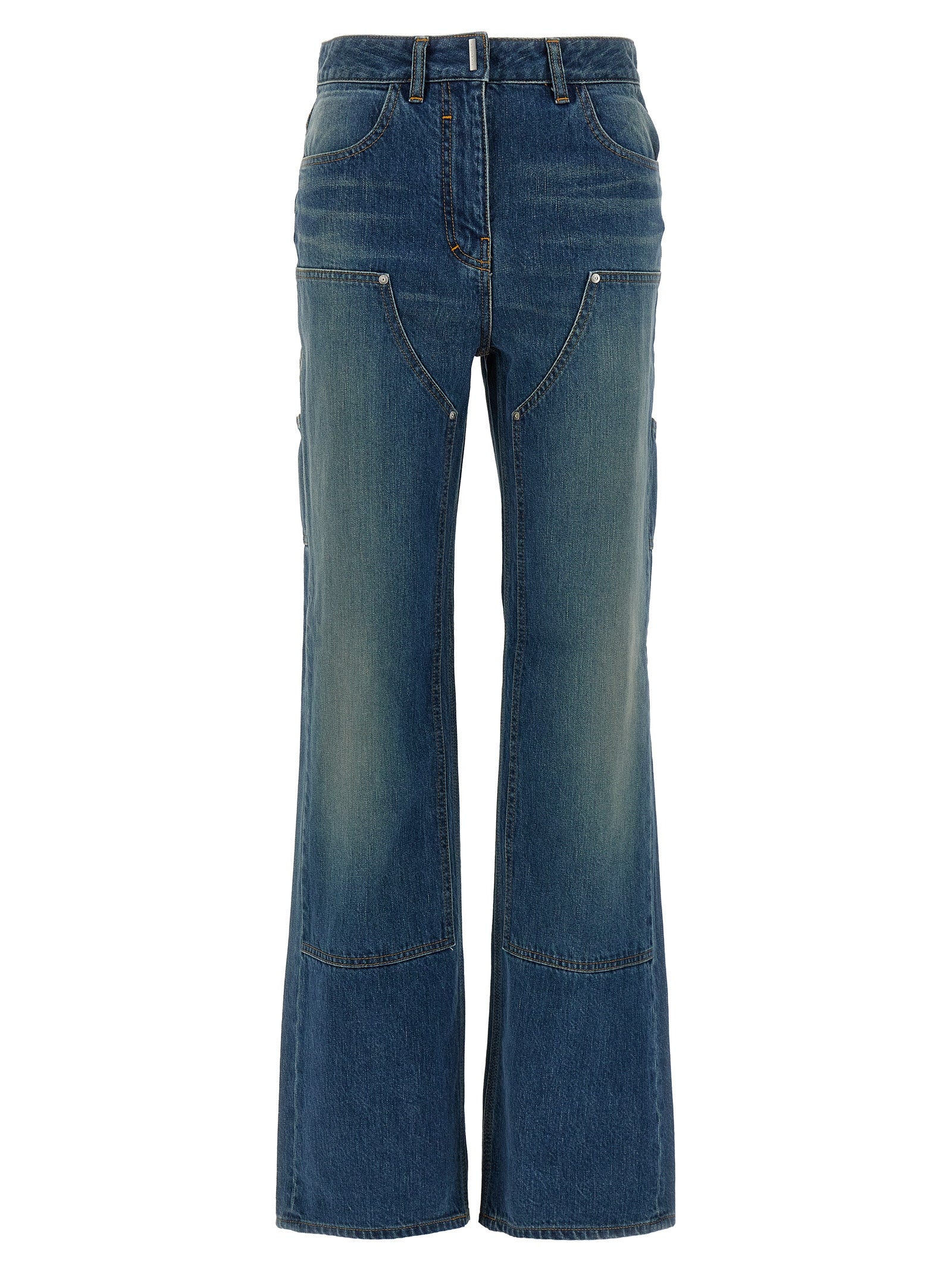 Givenchy Blue Cotton Flared Jeans - Artisanal Denim Luxury