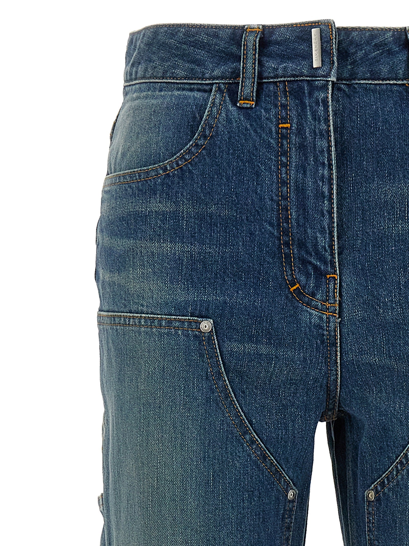 Givenchy Blue Cotton Flared Jeans - Artisanal Denim Luxury