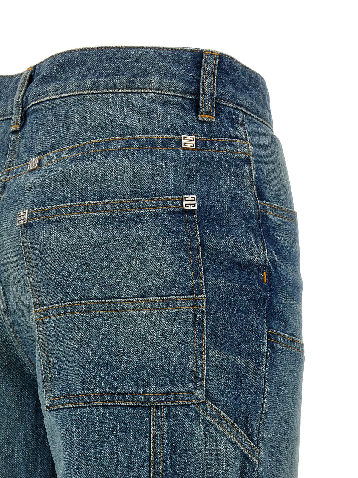 Givenchy Blue Cotton Flared Jeans - Artisanal Denim Luxury