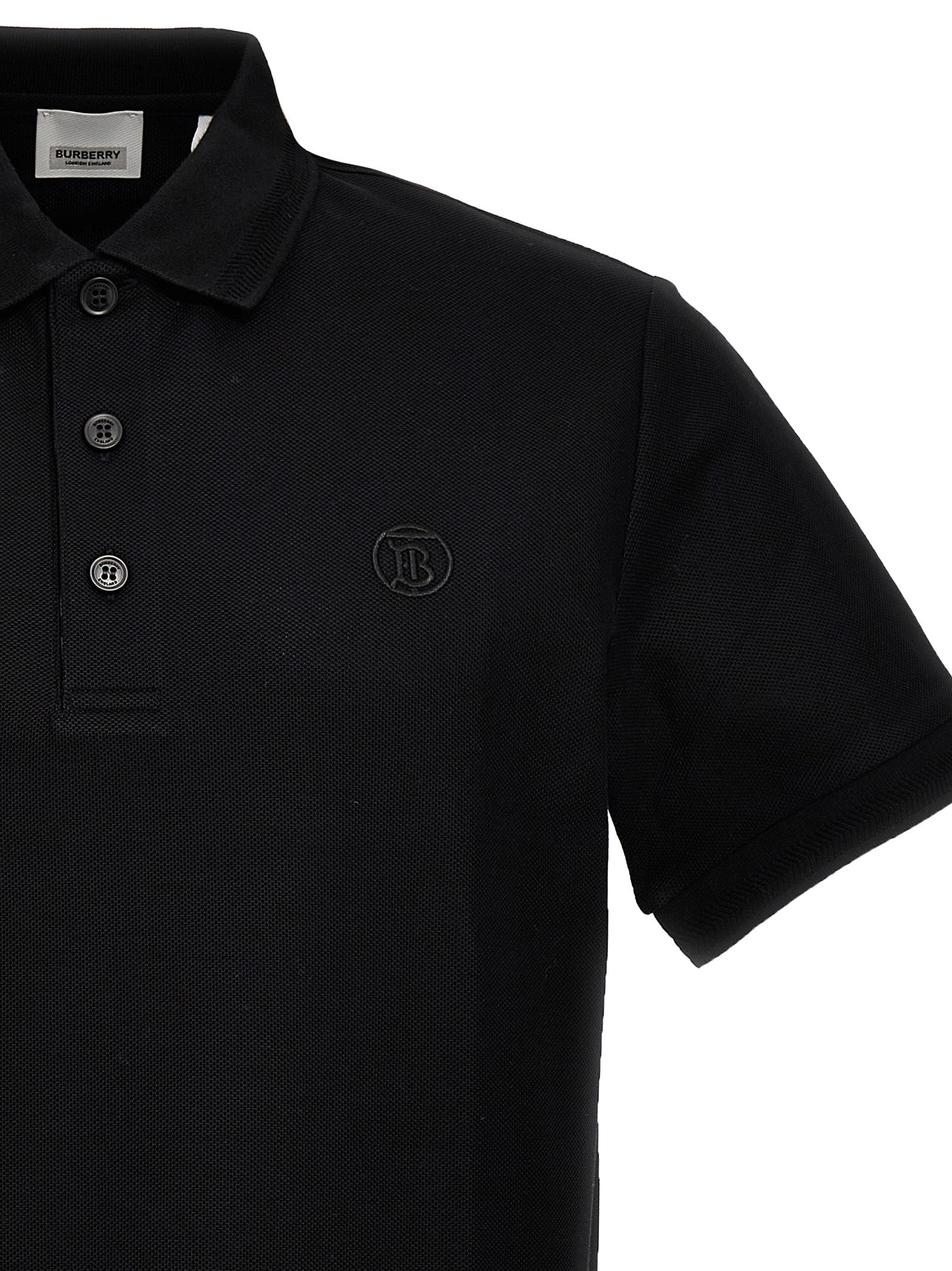 Burberry Black Cotton Polo Shirt - Artisanal Luxury Essential