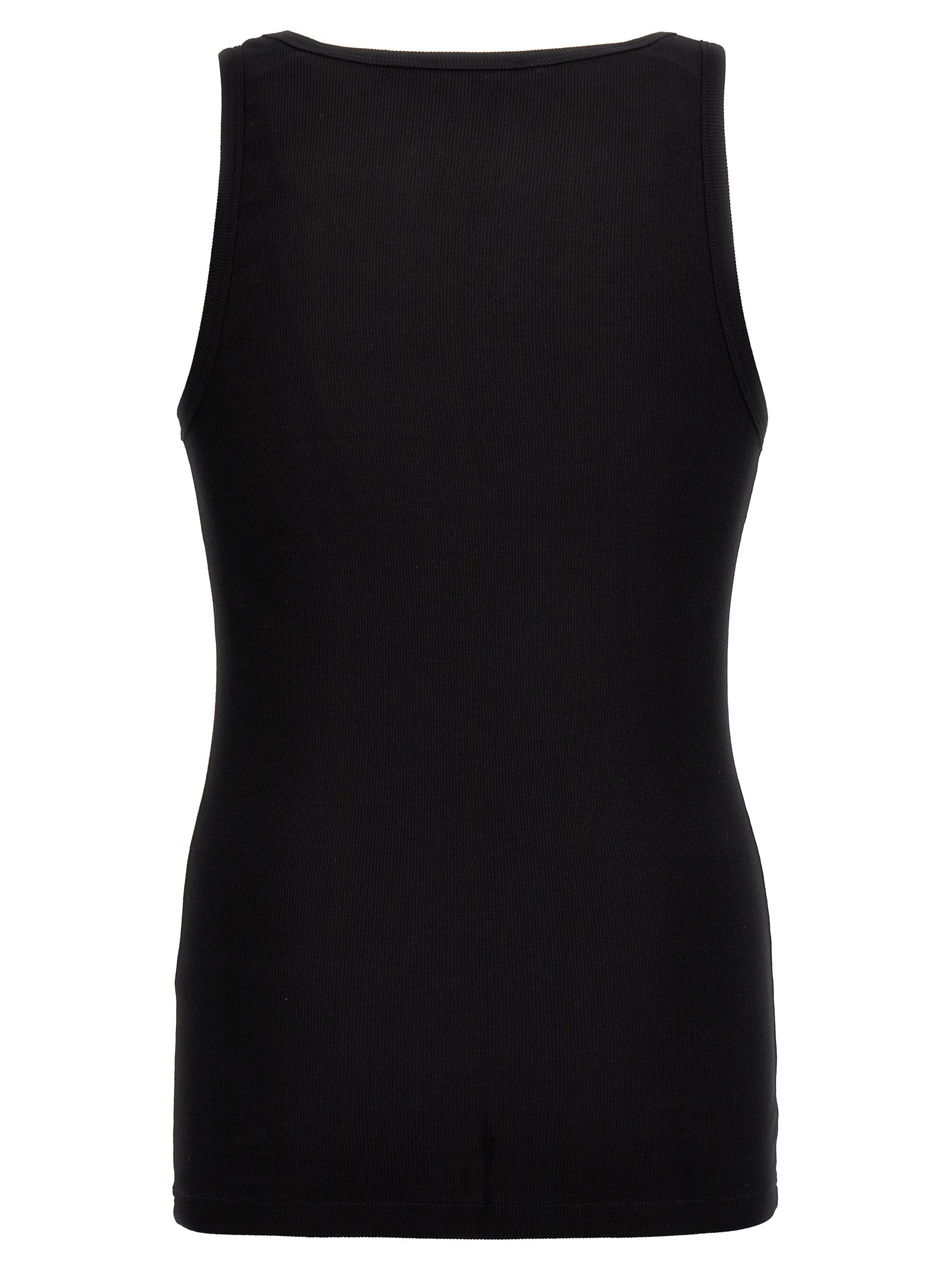 Versace Black Cotton Sleeveless T-Shirt - Timeless Luxury Elegance