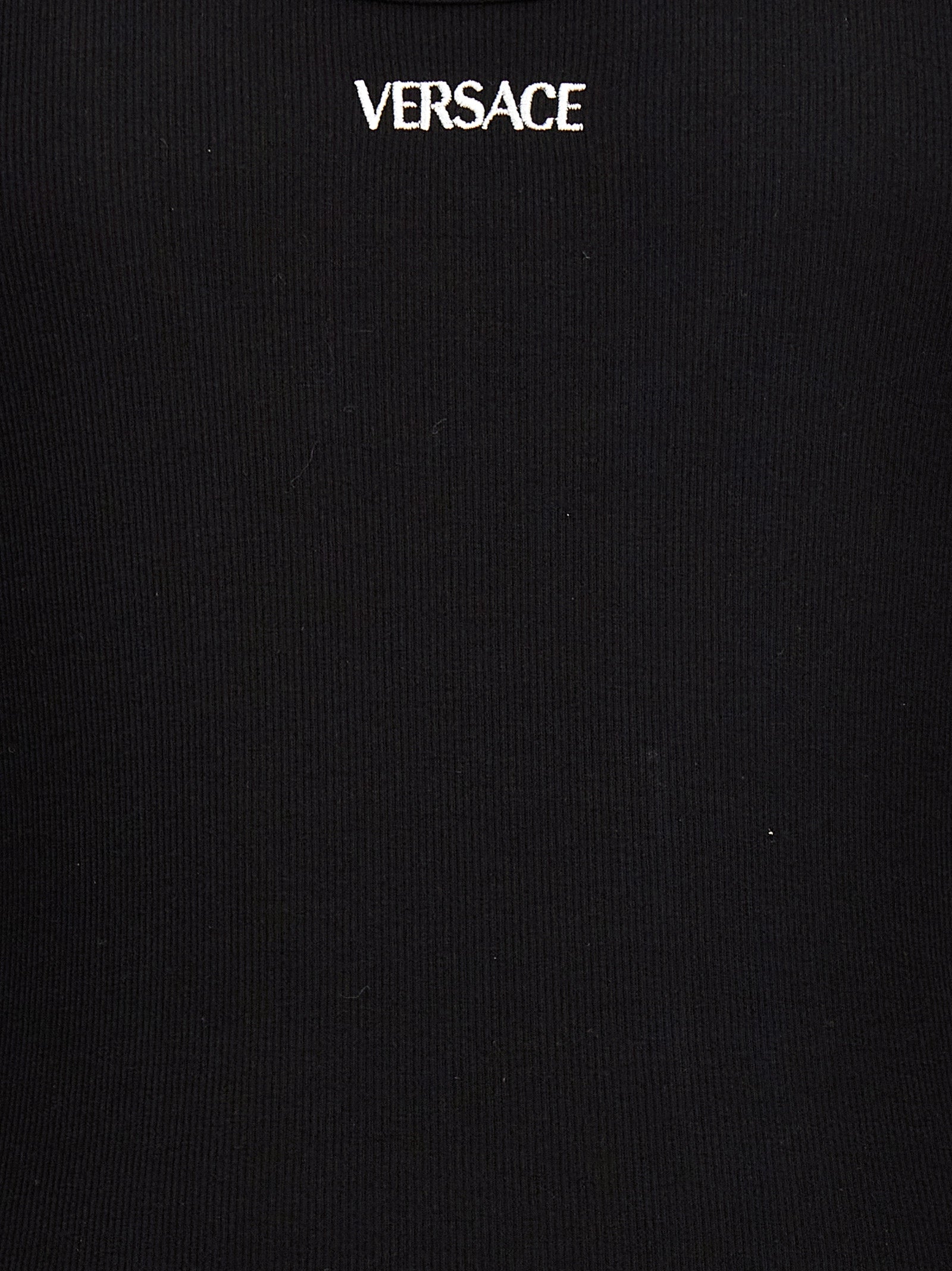 Versace Black Cotton Sleeveless T-Shirt - Luxury Fashion Essential