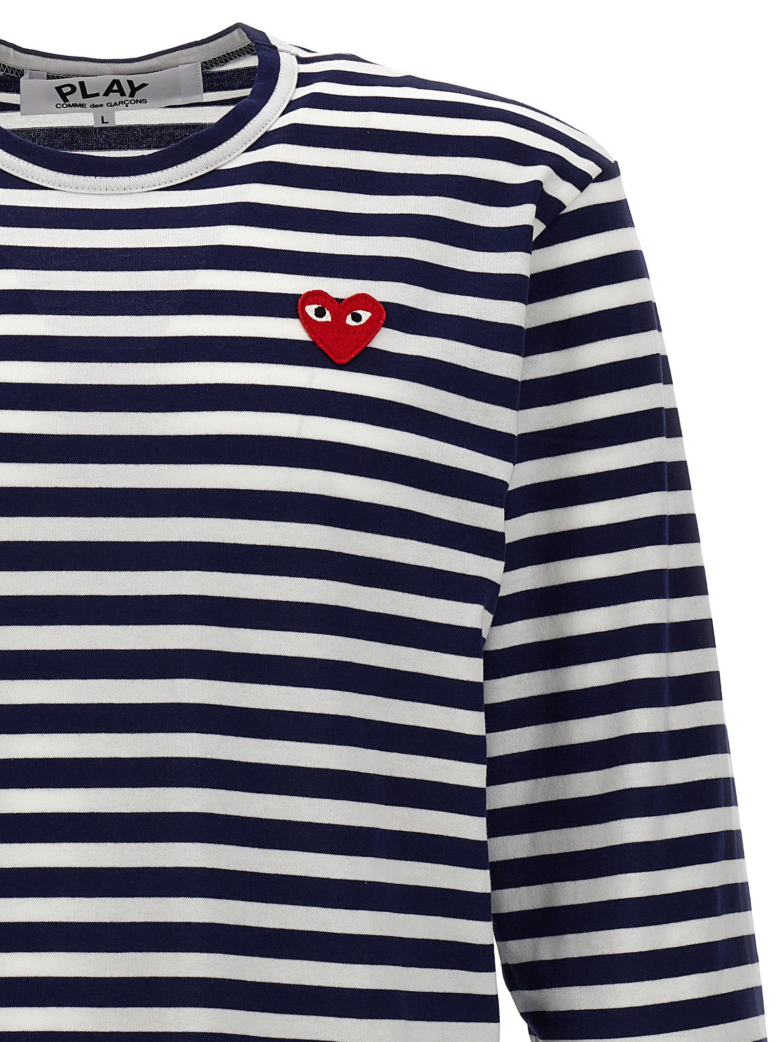 Comme Des Garçons Play Blue Cotton Long Sleeve T-Shirt