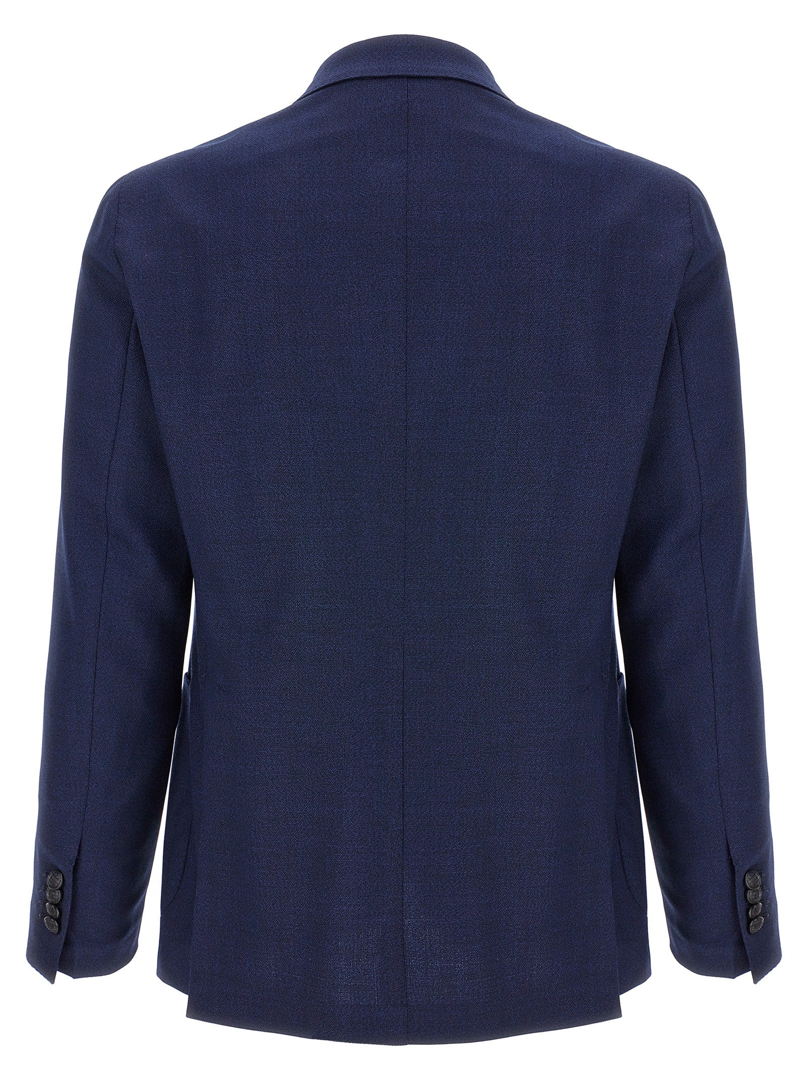 Indulge in the Tagliatore Blue Virgin Wool Blazer, a masterpiece of Italian craftsmanship, blending luxurious materials with timeless elegance for the discerning individual.