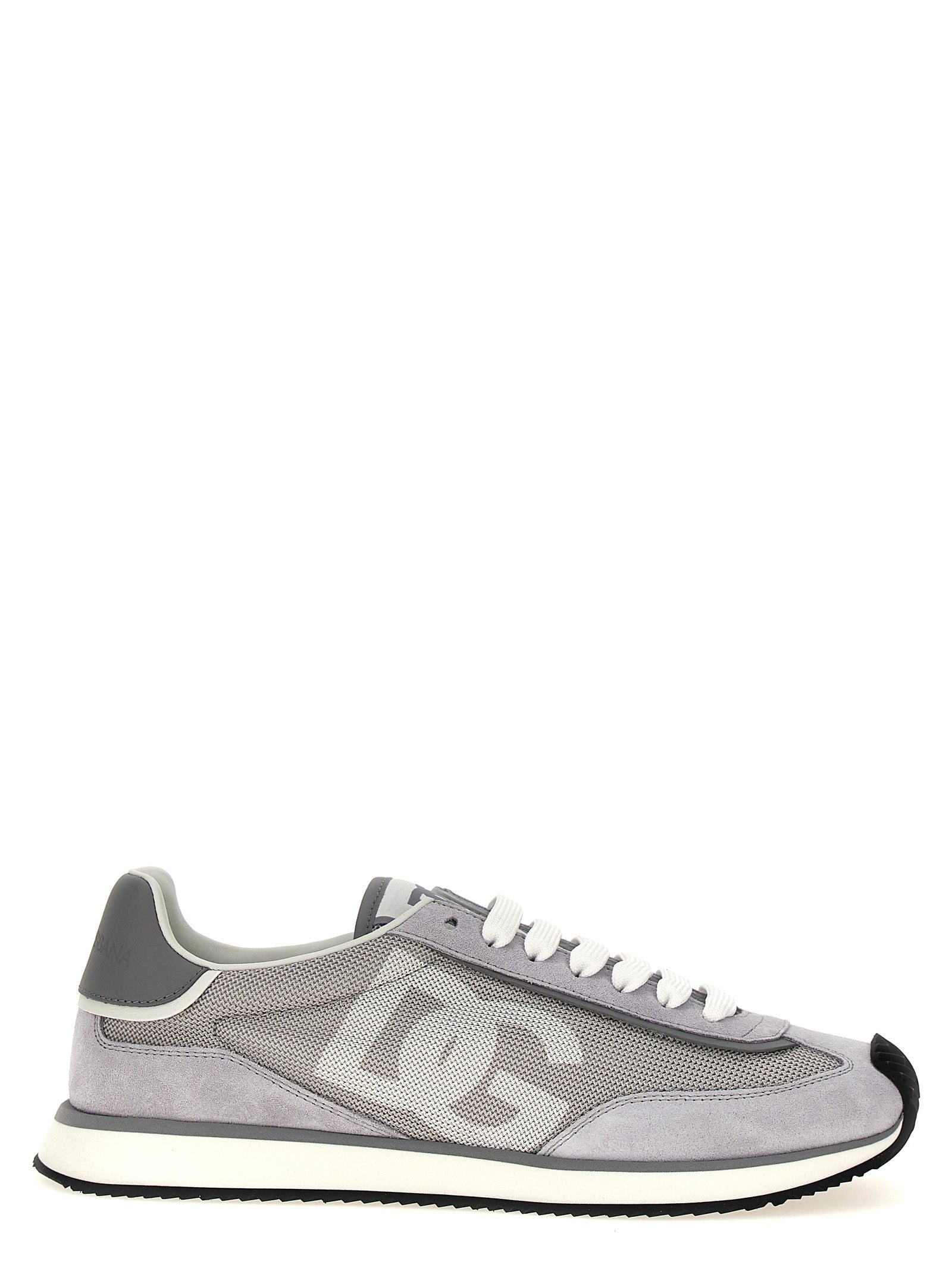 Dolce & Gabbana Gray Calfskin Athletic Sneakers