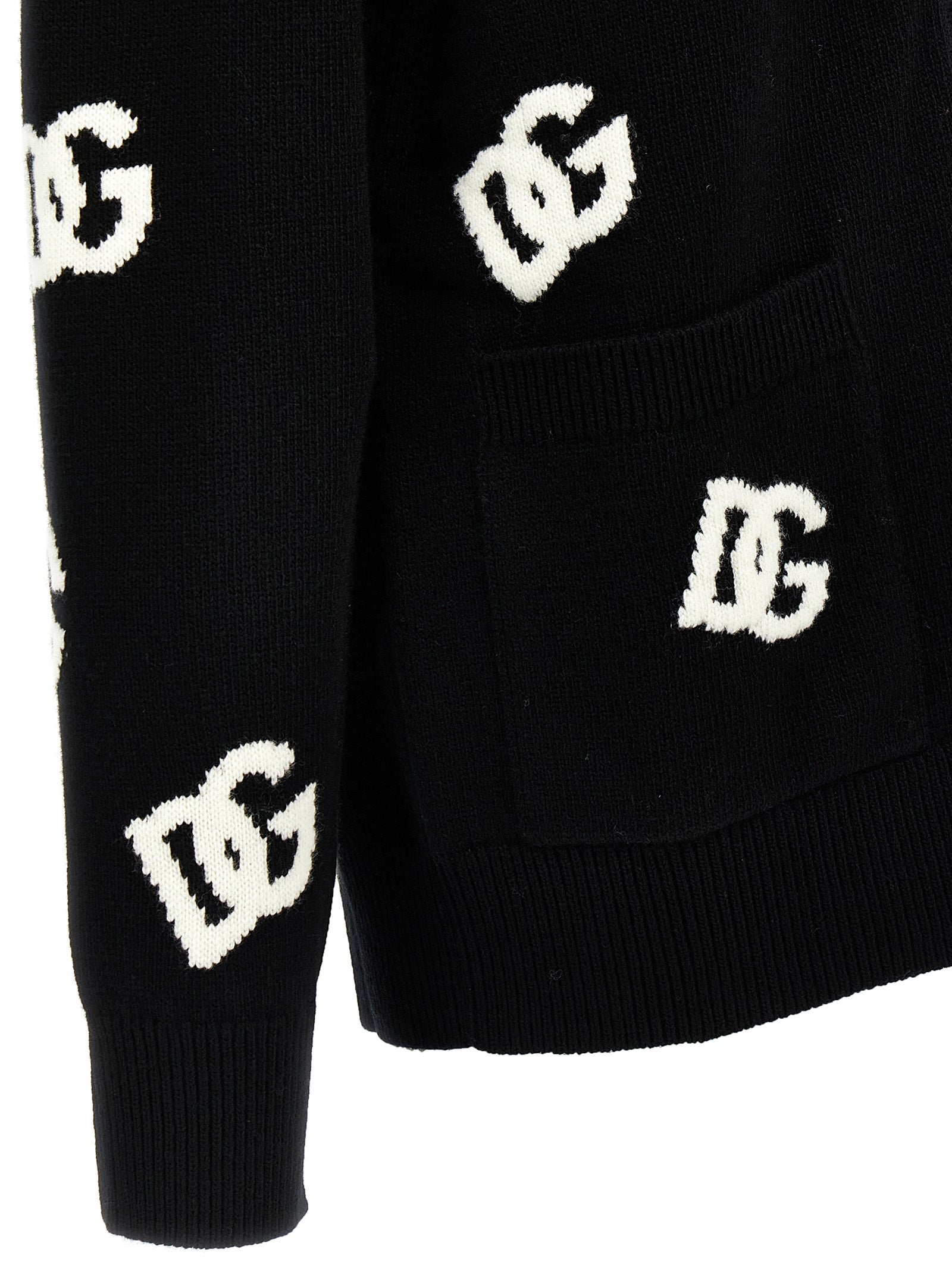 Dolce & Gabbana Bicolor Virgin Wool Cardigan