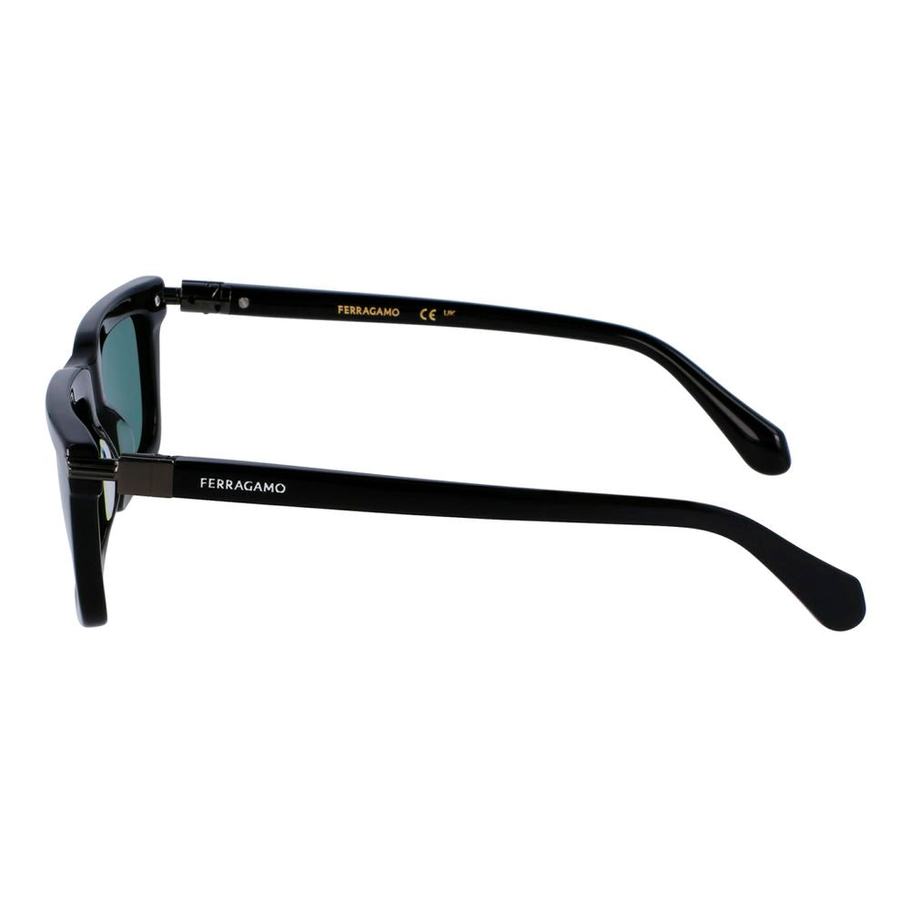 Ferragamo Black Acetate Sunglasses - Timeless Luxury Eyewear