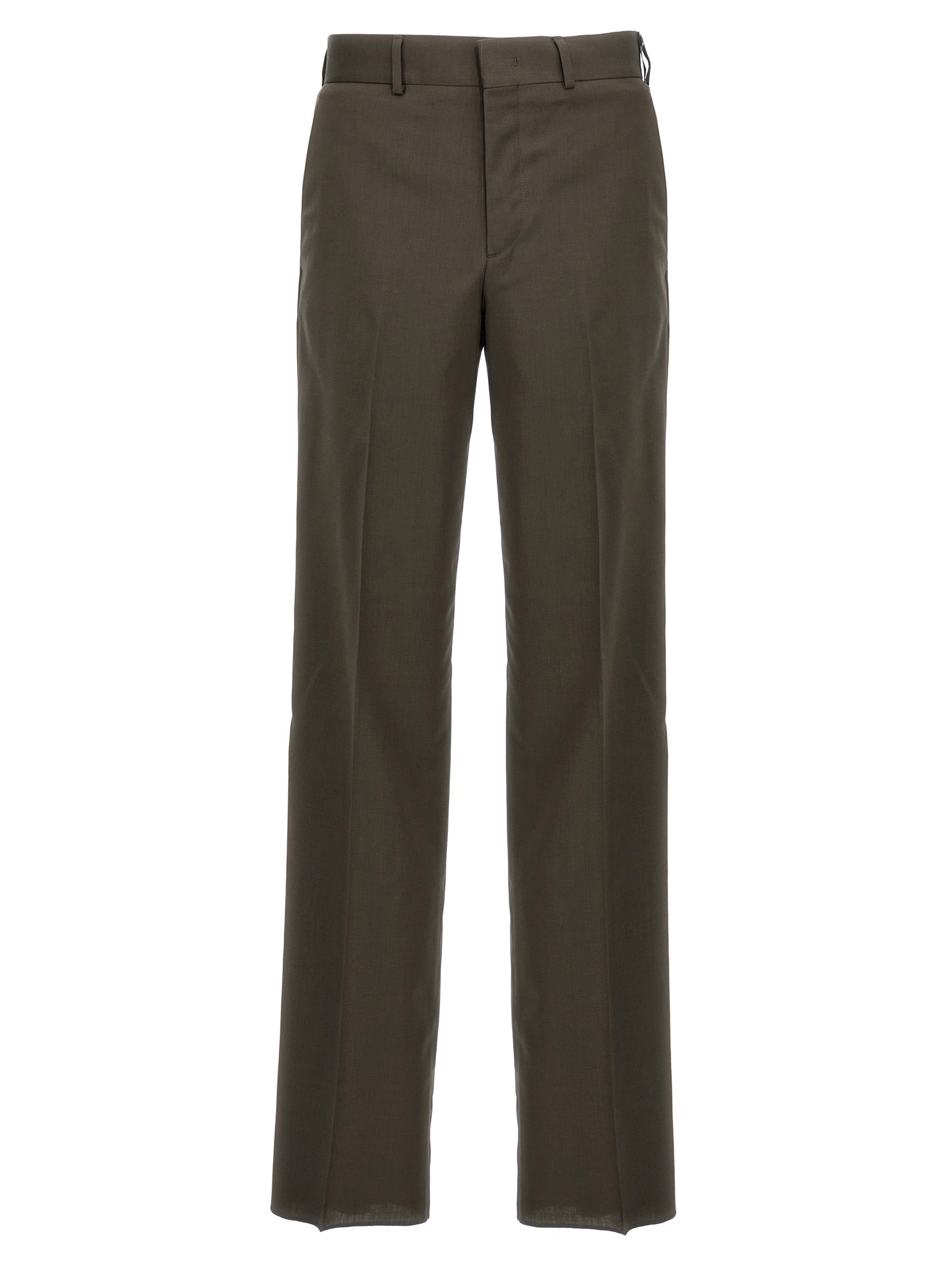 Discover the Fendi Bicolor Wool Dress Pants, crafted from luxurious Italian wool, merging sophistication with comfort for the modern connoisseur of style.