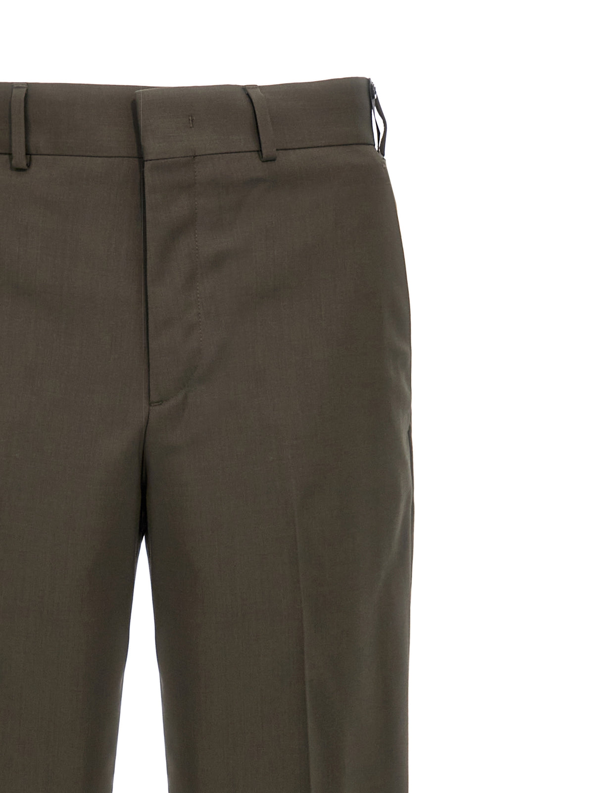 Elevate your wardrobe with Fendi Bicolor Wool Dress Pants, crafted from 100% Italian wool, embodying artisanal luxury and contemporary elegance for the discerning individual.