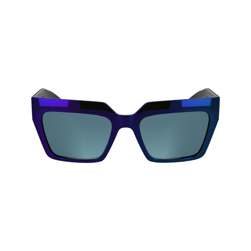 Elevate your style with Karl Lagerfeld Blue Injected Sunglasses, where exquisite craftsmanship meets bold design, embodying timeless luxury and sophistication.