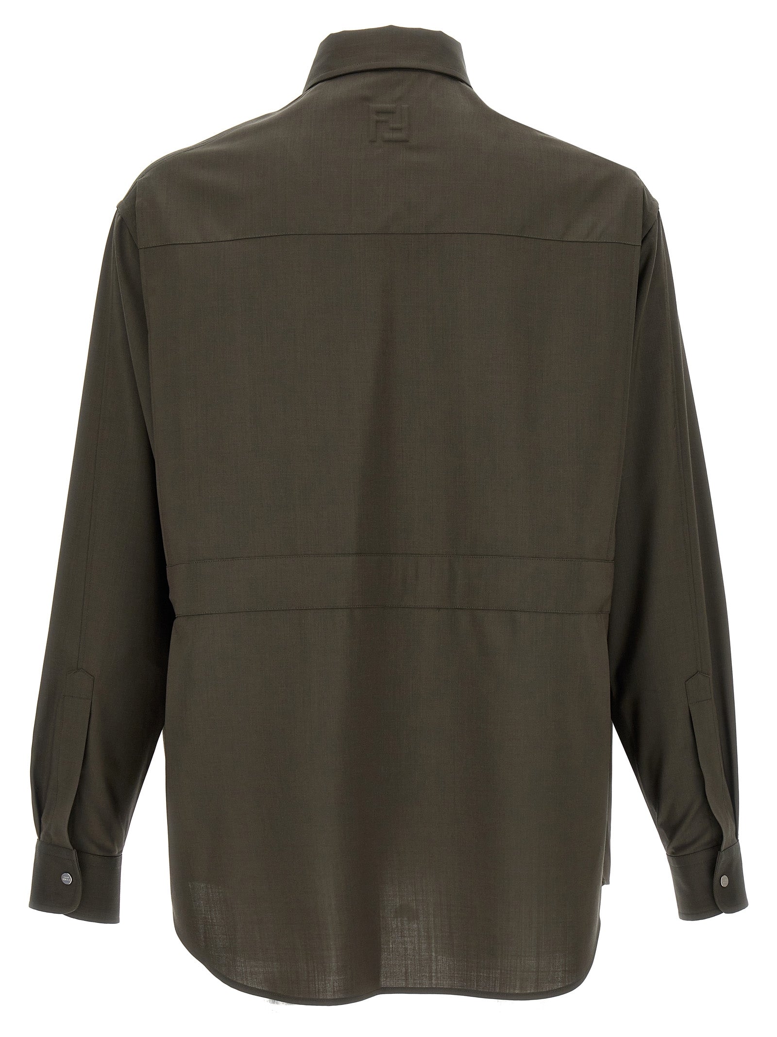Fendi Bicolor Wool Blouse - Exquisite Designer Couture Elegance