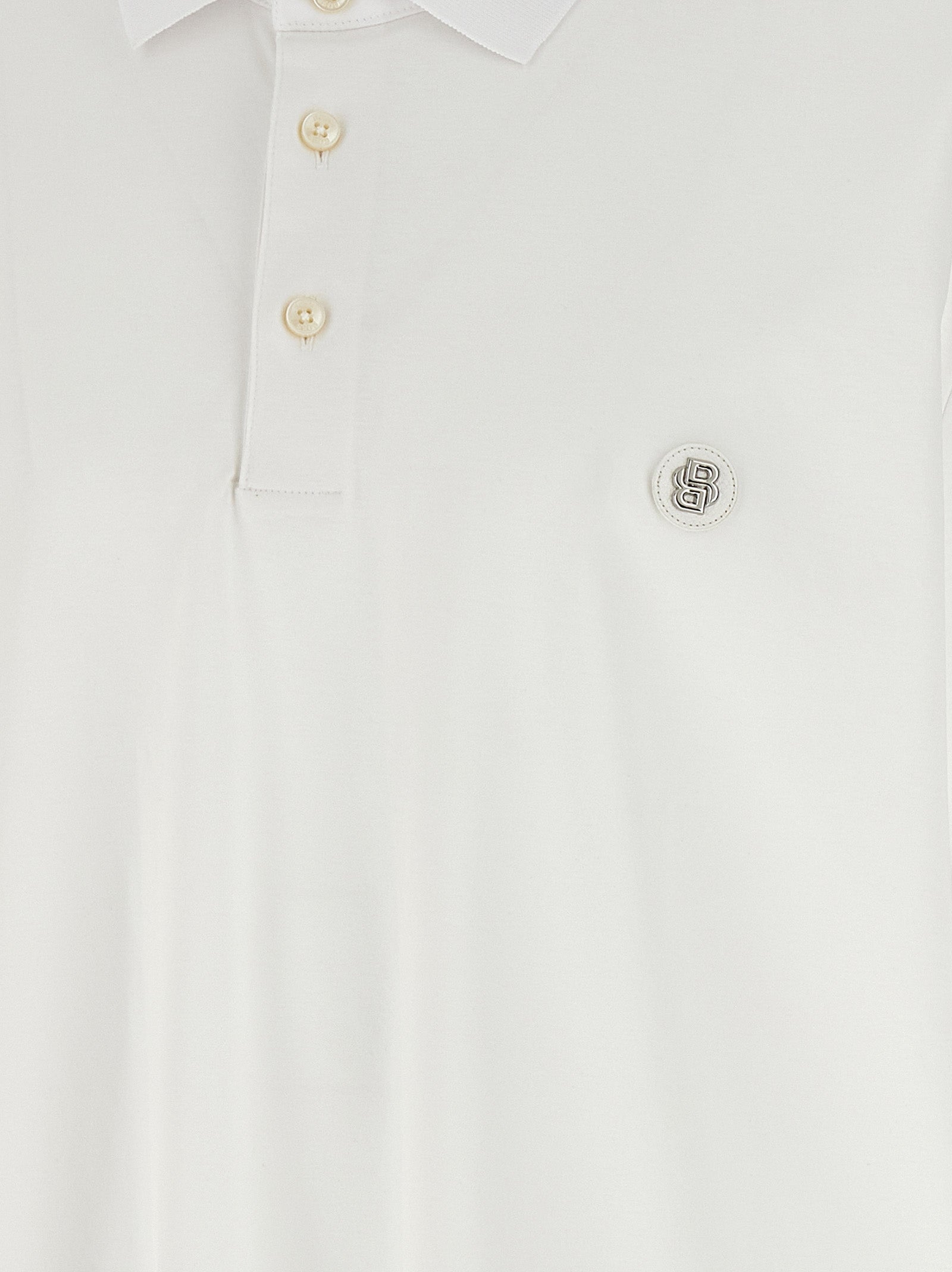 Hugo Boss White Cotton Polo Shirt