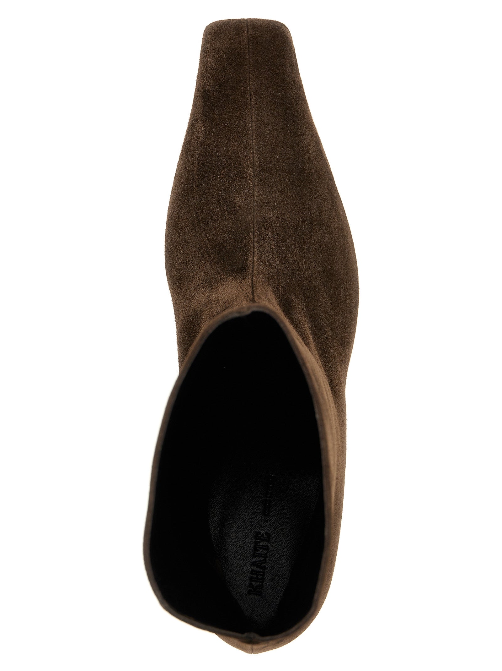 Khaite Brown Calfskin Ankle Boots - Artisanal Luxury Footwear