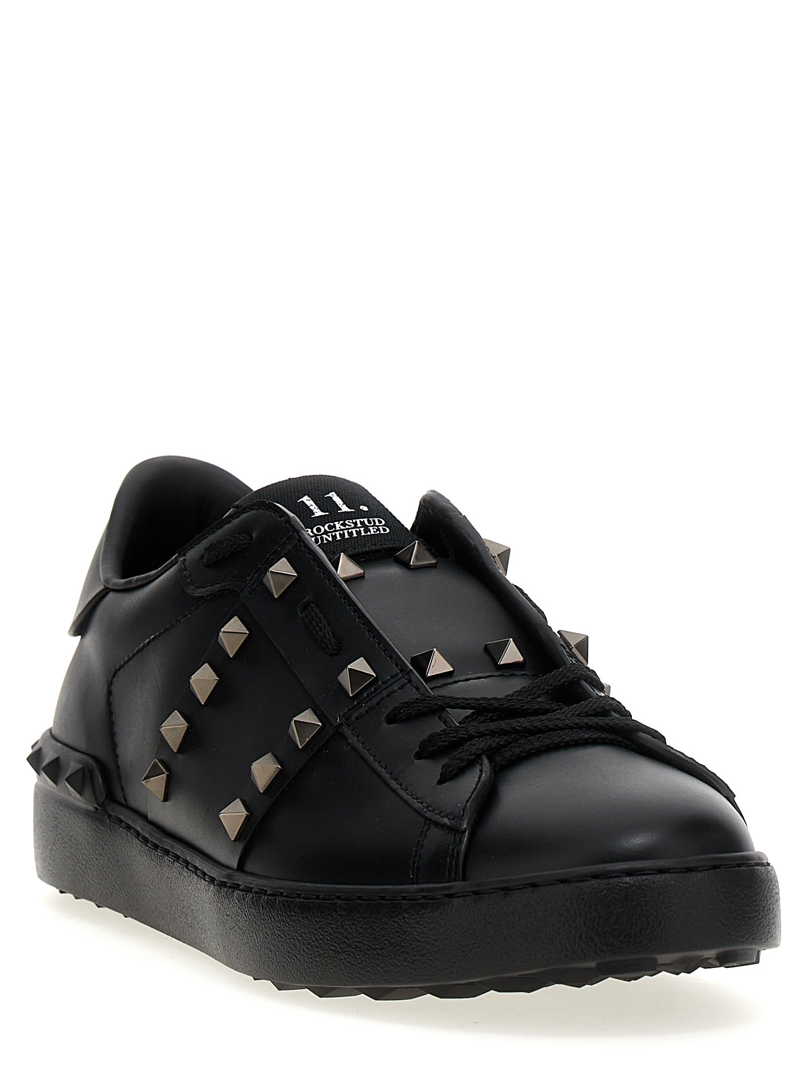 Valentino Garavani Black Calfskin Low Top Sneakers - Luxury Redefined