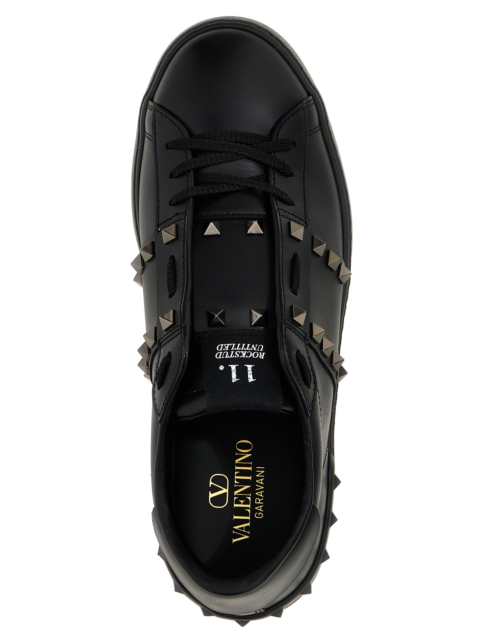 Valentino Garavani Black Calfskin Low Top Sneakers - Luxury Redefined