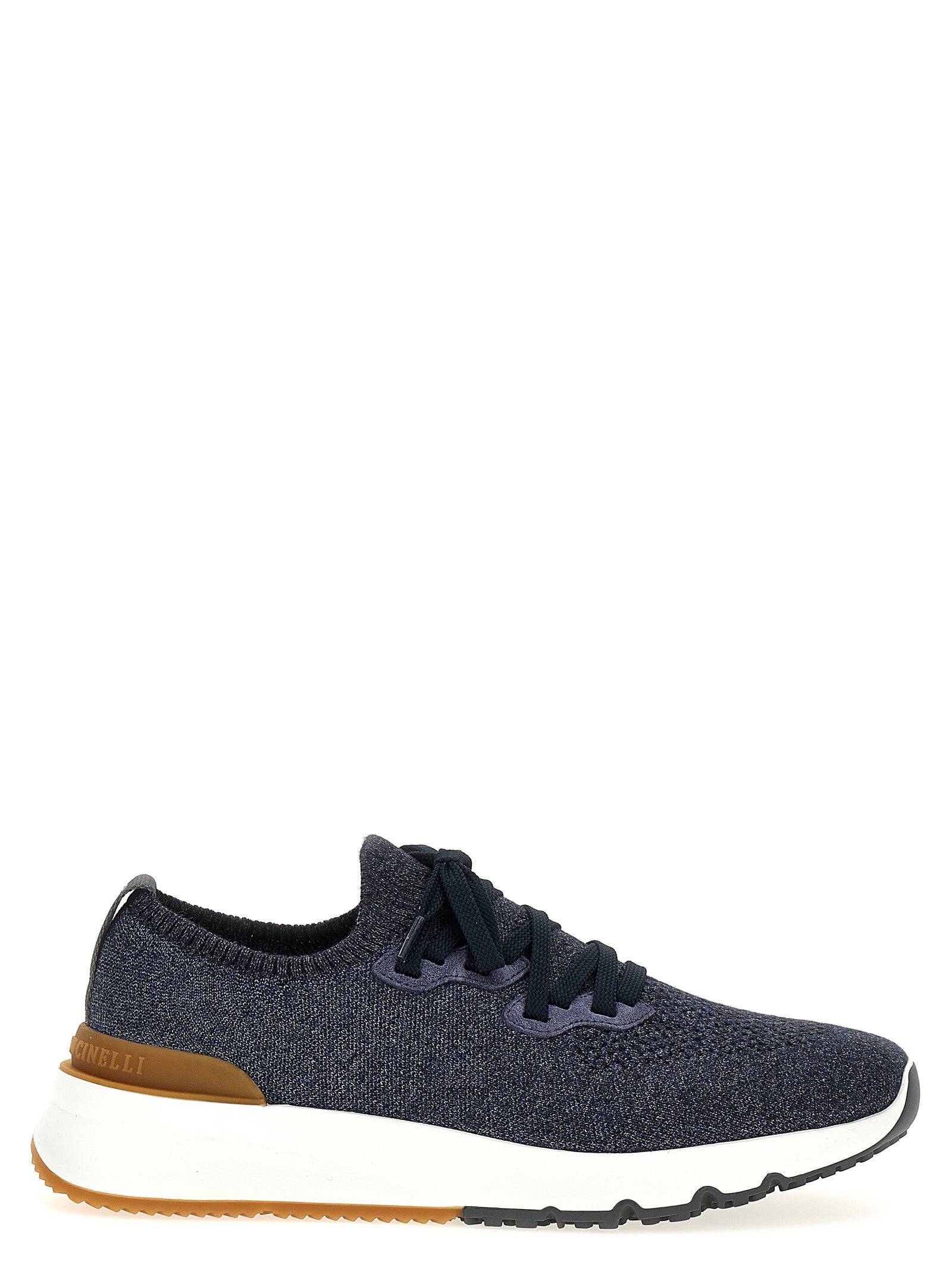 Brunello Cucinelli Blue Cotton Athletic Sneakers - Luxury Footwear