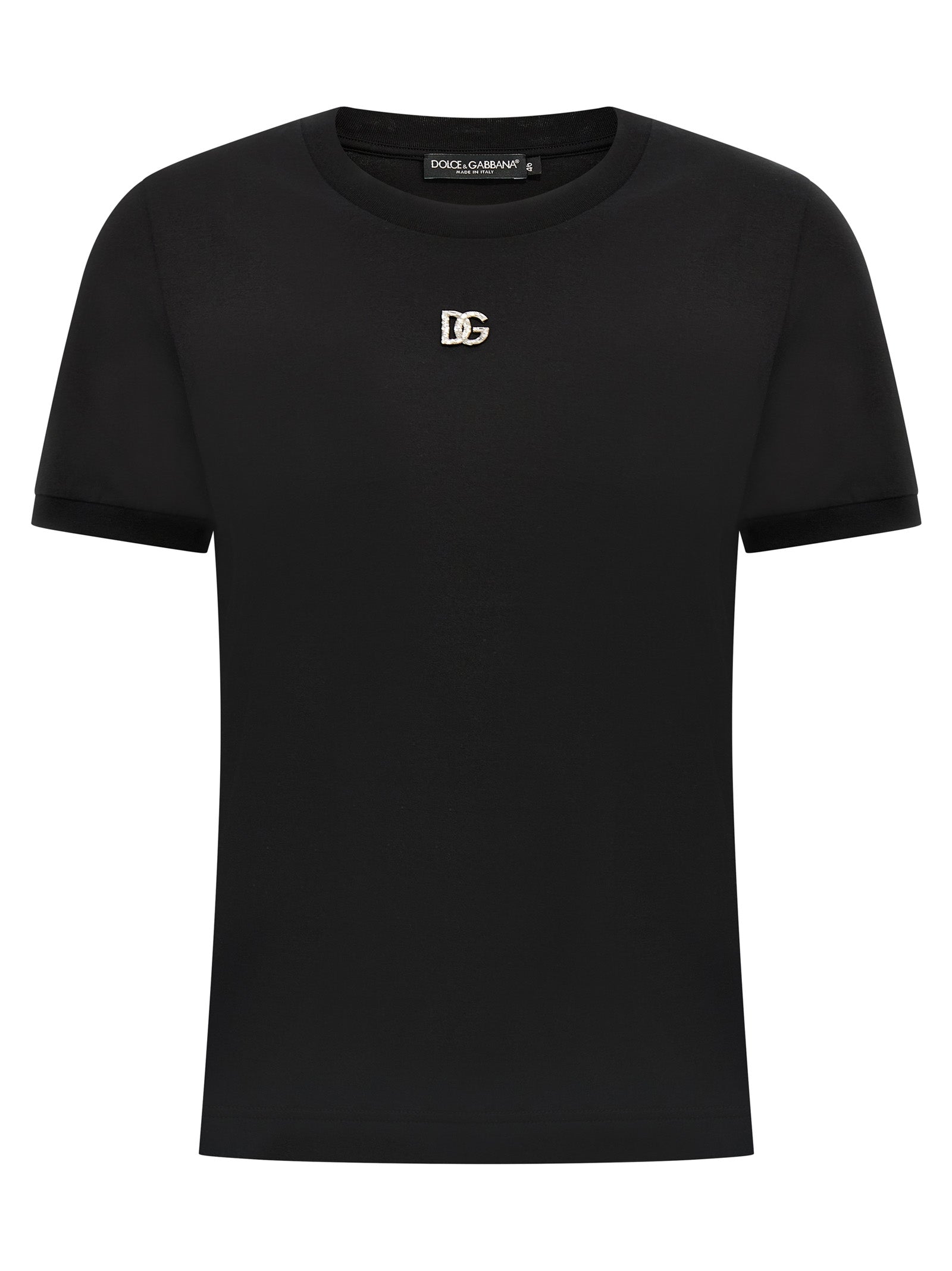 Dolce & Gabbana Black Cotton T-Shirt