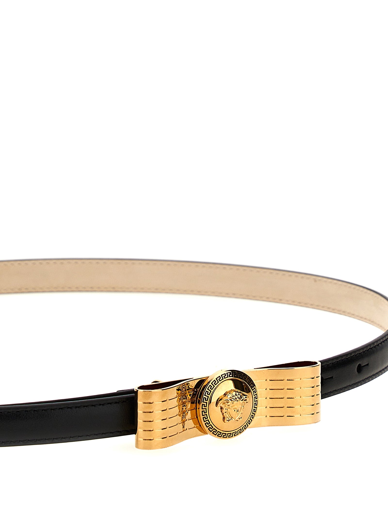 Versace Black Calfskin Regular Belt – Timeless Luxury Accessory