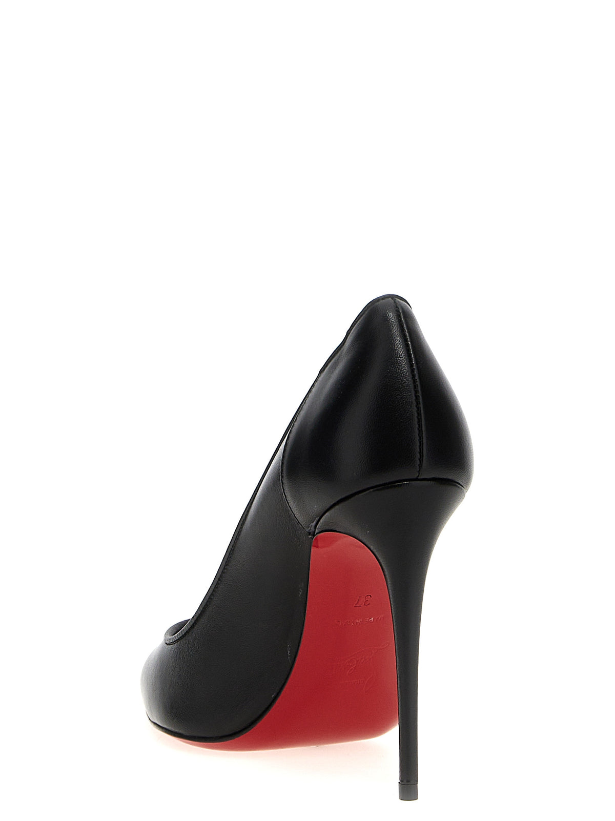 Elevate your elegance with Christian Louboutin Black Napa Leather High Heel Pumps, where exquisite craftsmanship meets timeless luxury for the discerning connoisseur.