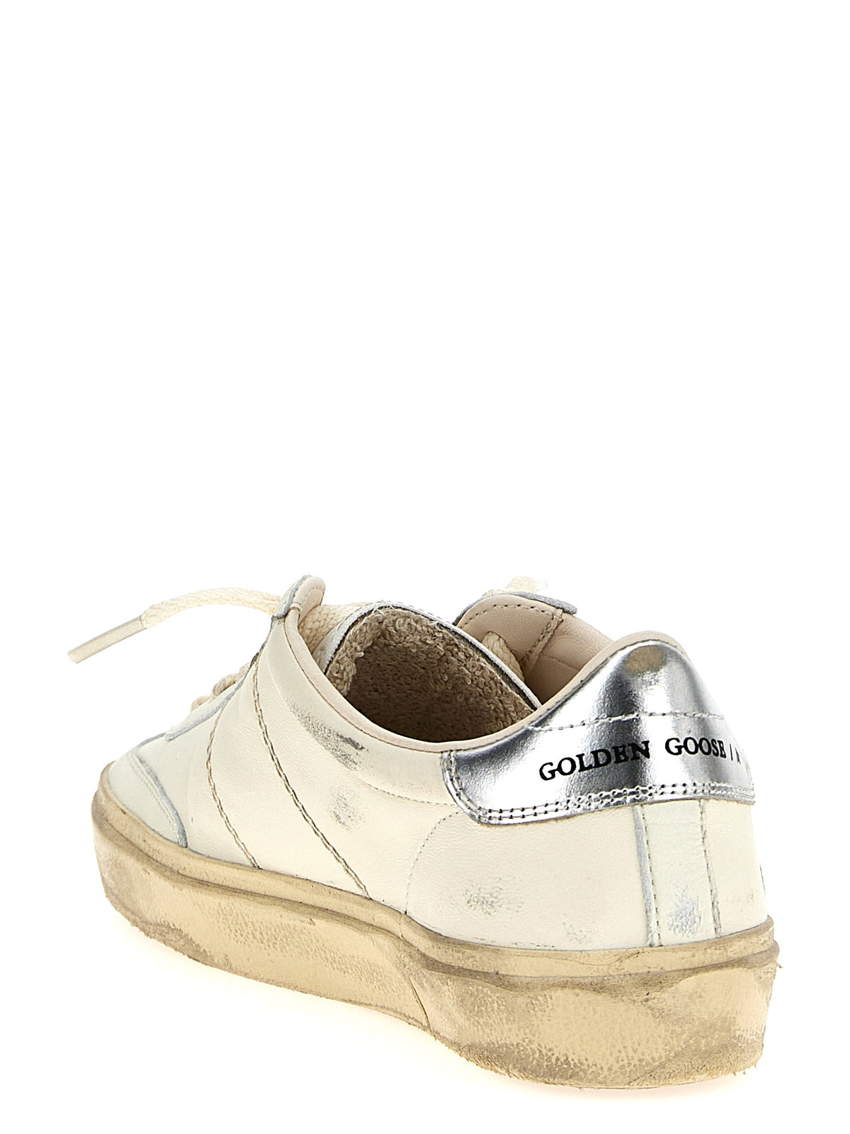 Indulge in the elegance of Golden Goose Silver Lamb Leather Low Top Sneakers, where Italian craftsmanship meets luxurious comfort, perfect for the discerning fashionista.