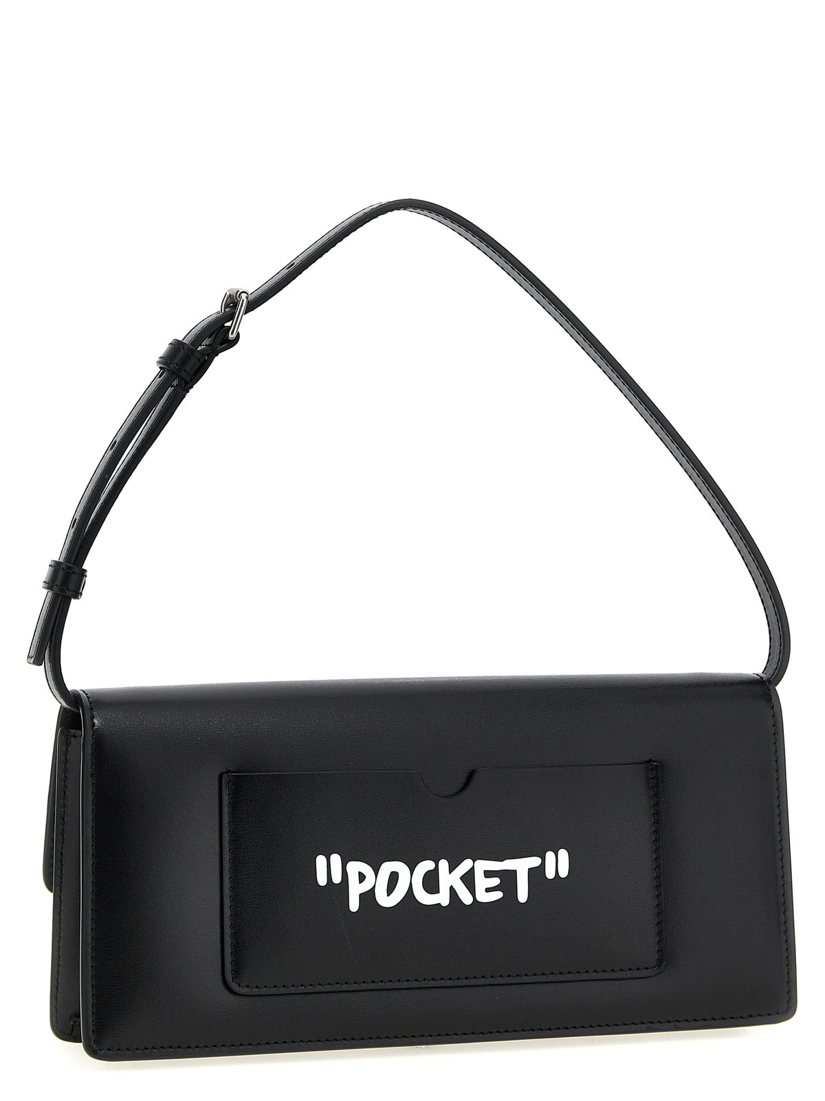 Indulge in the Off-White Bicolor Calfskin Shoulder Bag, a fusion of exquisite craftsmanship and bold design, embodying luxury for the discerning individual.