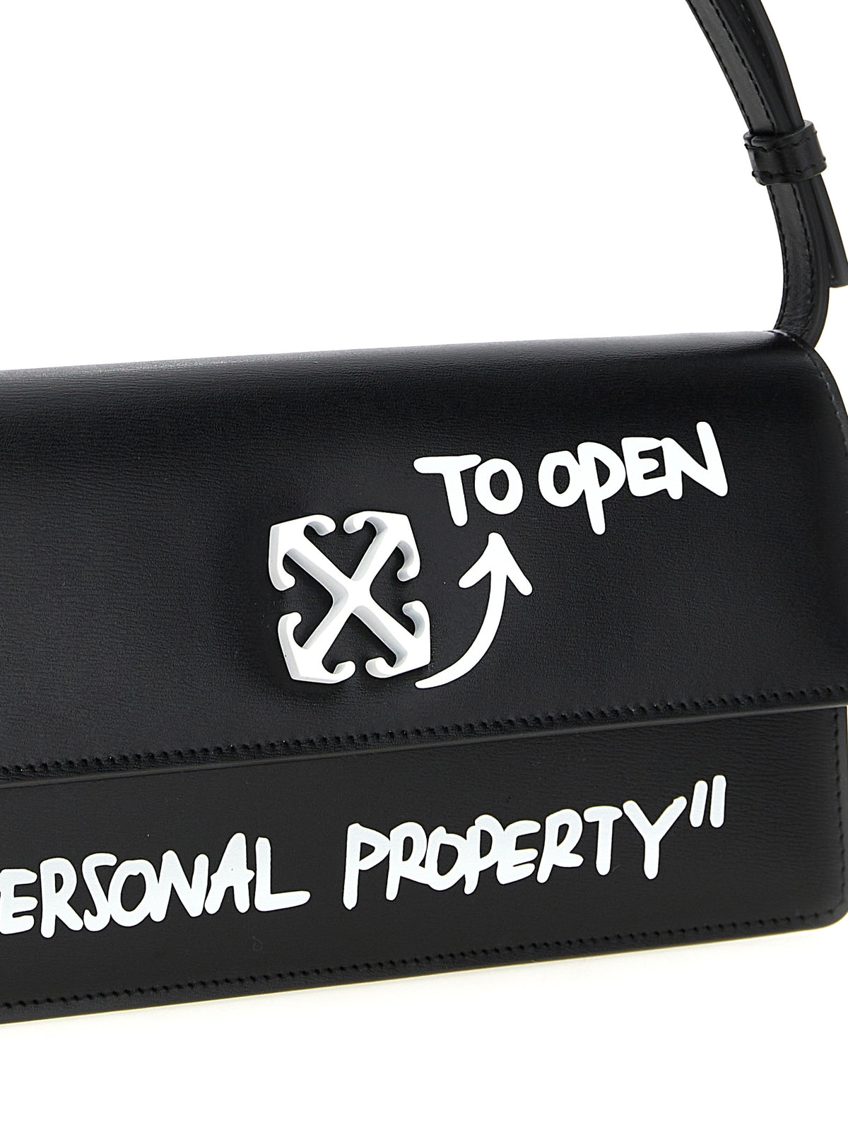 Indulge in the Off-White Bicolor Calfskin Shoulder Bag, a masterpiece of Italian craftsmanship, blending audacious design with timeless elegance for the discerning individual.