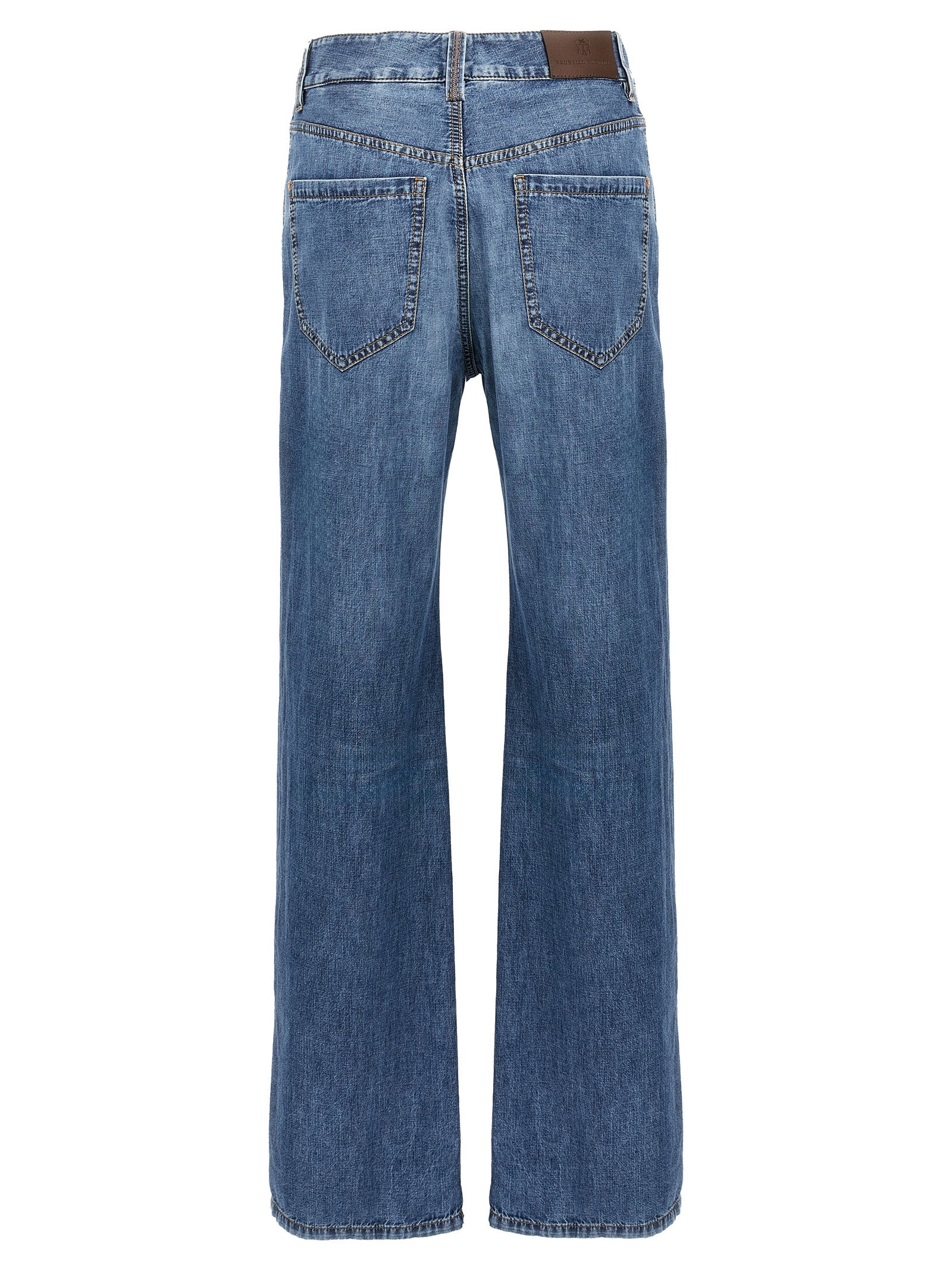 Brunello Cucinelli Straight-Leg Jeans, Artisanal Luxury Denim