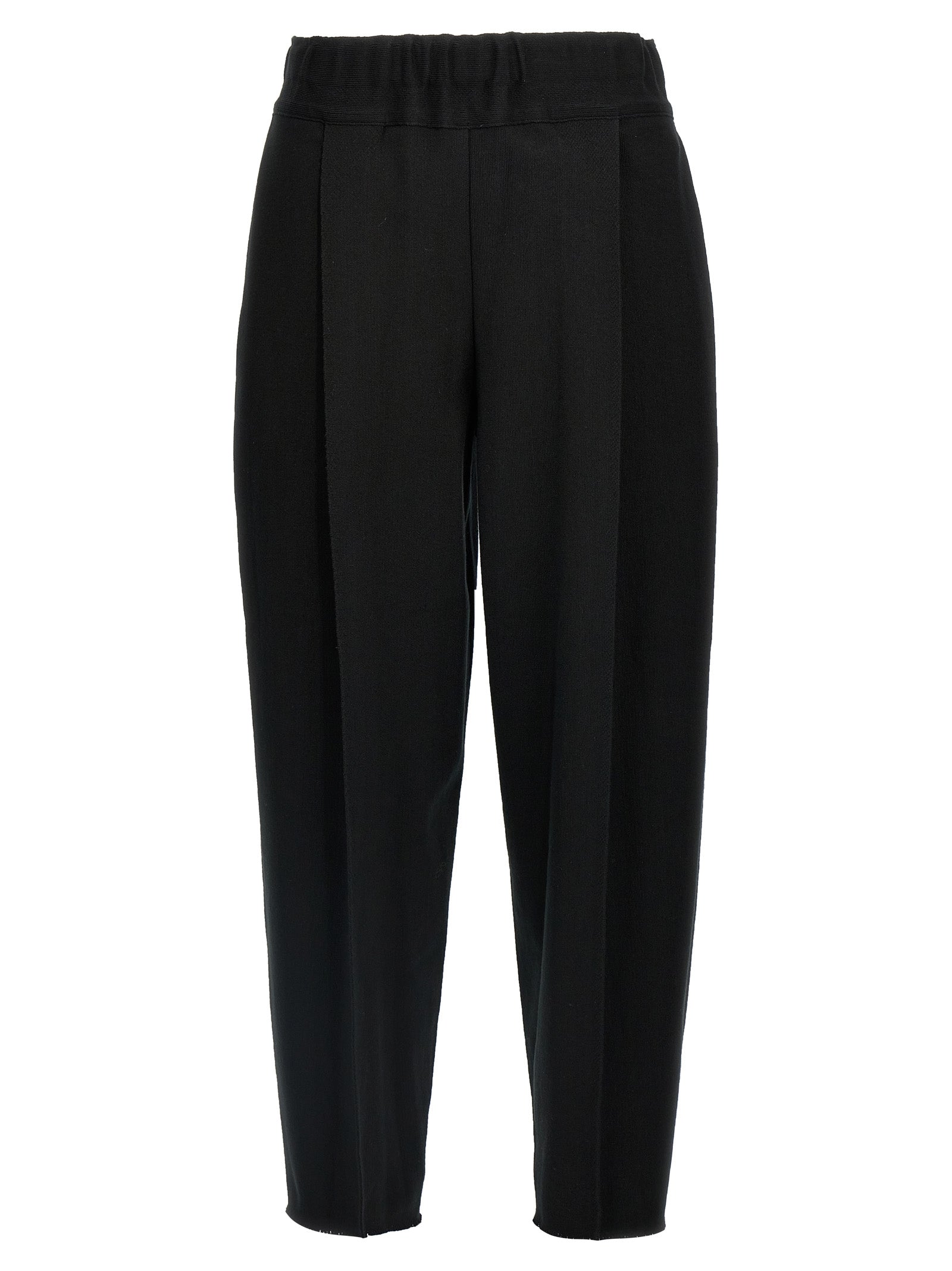 Issey Miyake Black Cotton Casual Pants - Luxury Redefined