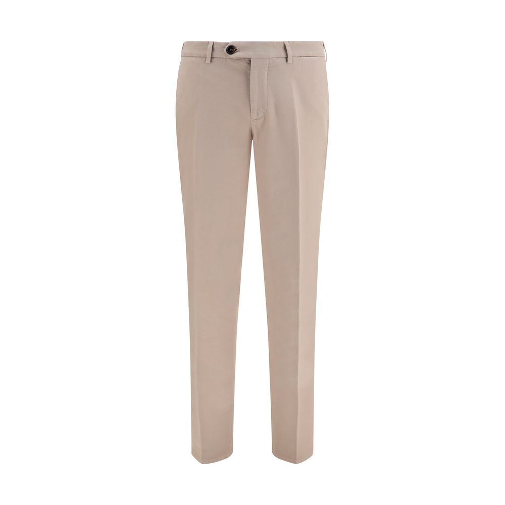 Brunello Cucinelli Beige Cotton Casual Pants | Artisanal Luxury