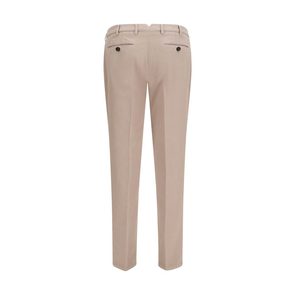 Brunello Cucinelli Beige Cotton Casual Pants - Designer Elegance
