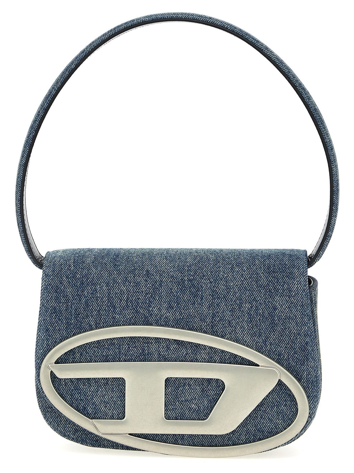 Indulge in the Diesel Blue Cotton Shoulder Bag, a luxurious blend of cotton and PMU, showcasing exquisite craftsmanship and timeless elegance for the discerning individual.