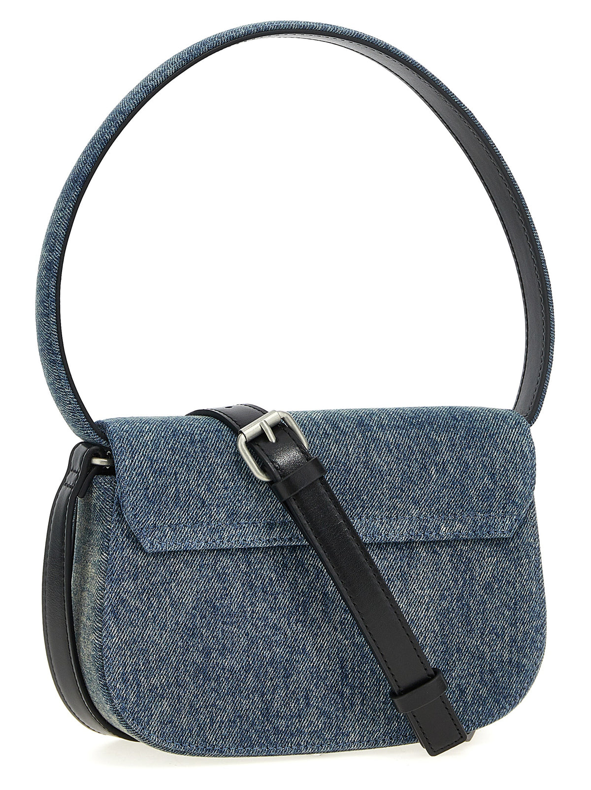 Discover the Diesel Blue Cotton Shoulder Bag, a luxurious blend of cotton and PMU, showcasing exquisite craftsmanship and versatile elegance for the discerning individual.