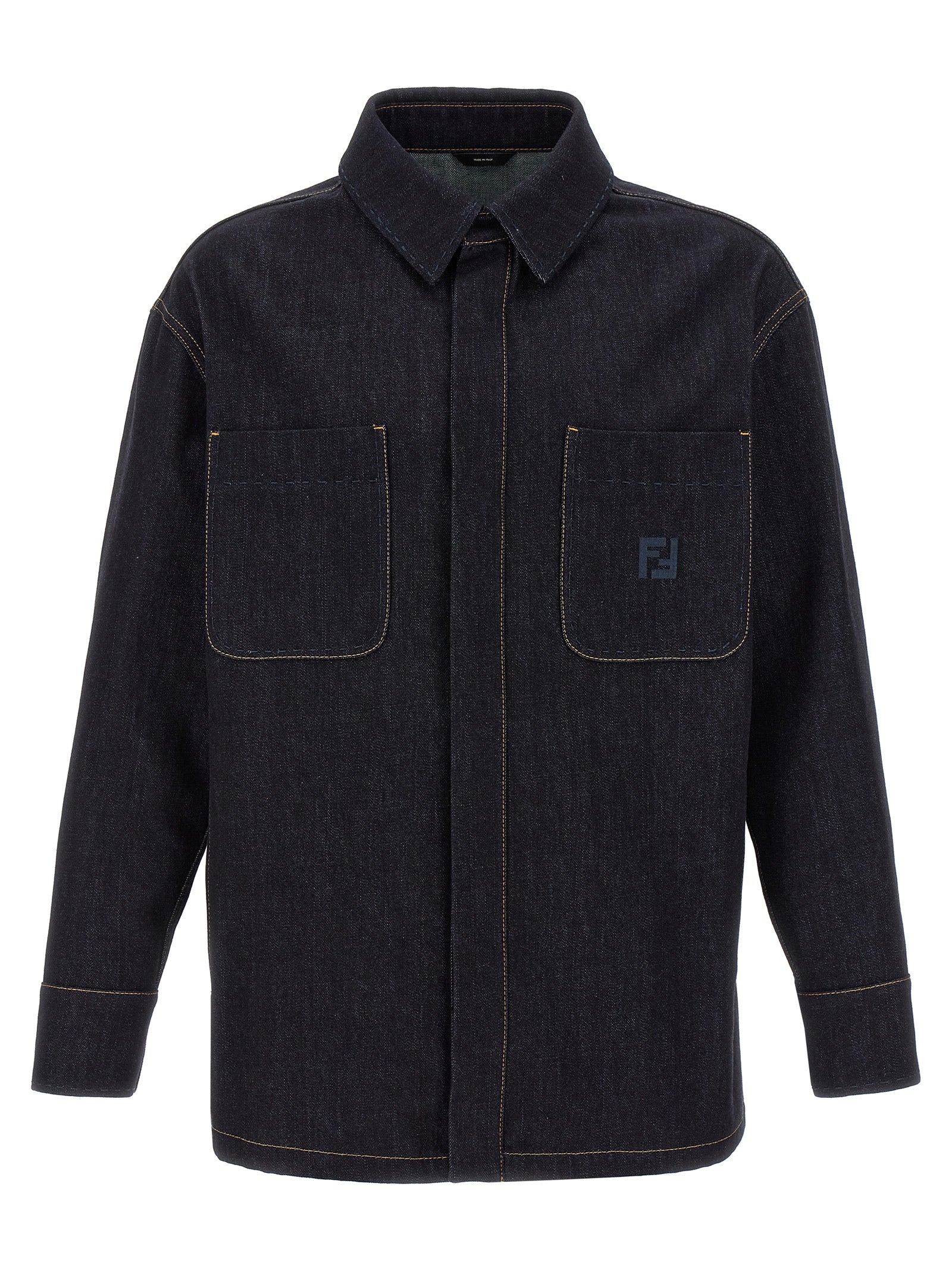 Discover the Fendi Blue Cotton Denim Jacket, a masterpiece of Italian craftsmanship, blending luxury and versatility for the modern connoisseur.