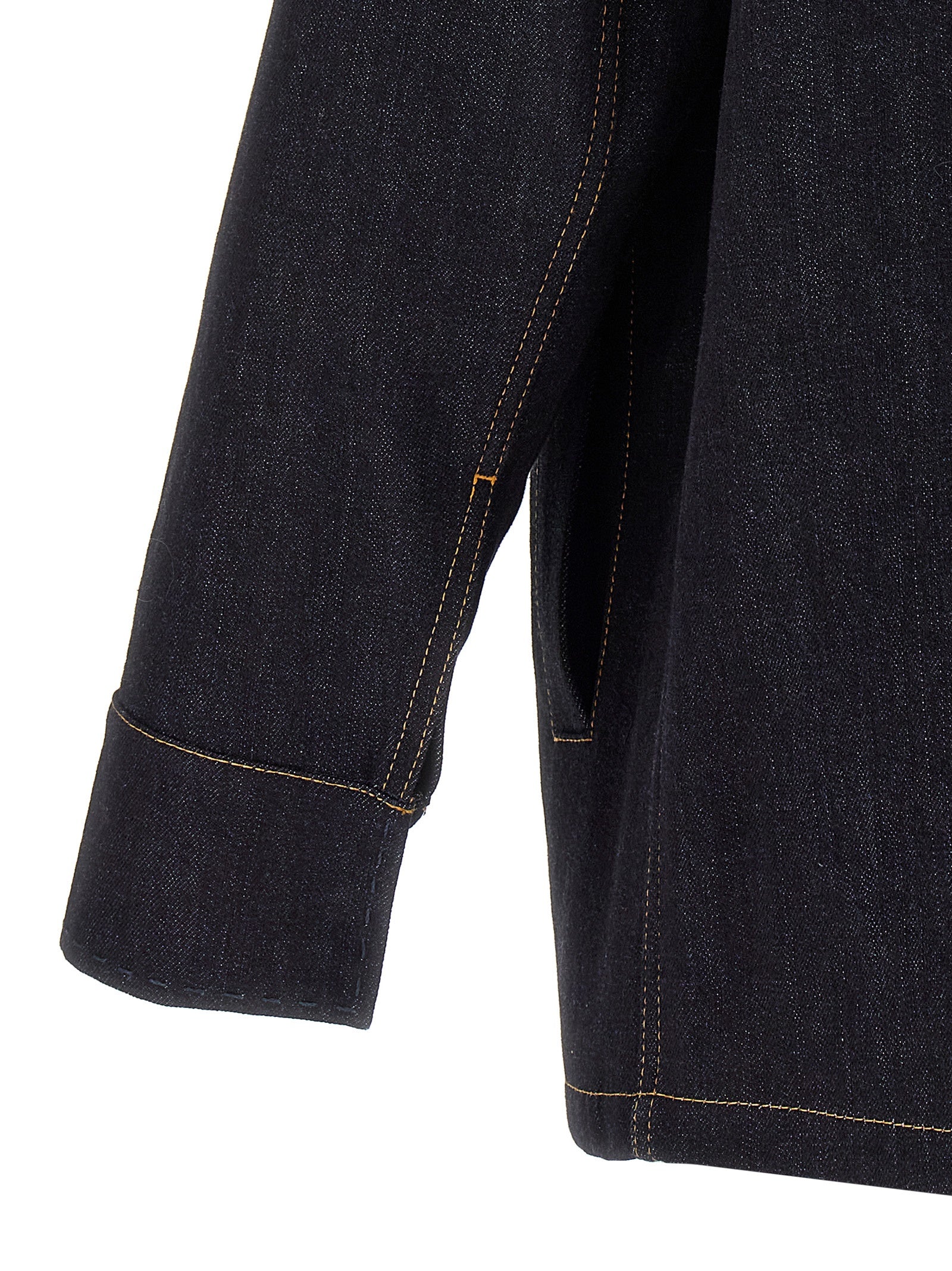 Elevate your style with the Fendi Blue Cotton Denim Jacket, a masterpiece of Italian craftsmanship, blending luxury with versatility for the modern connoisseur.